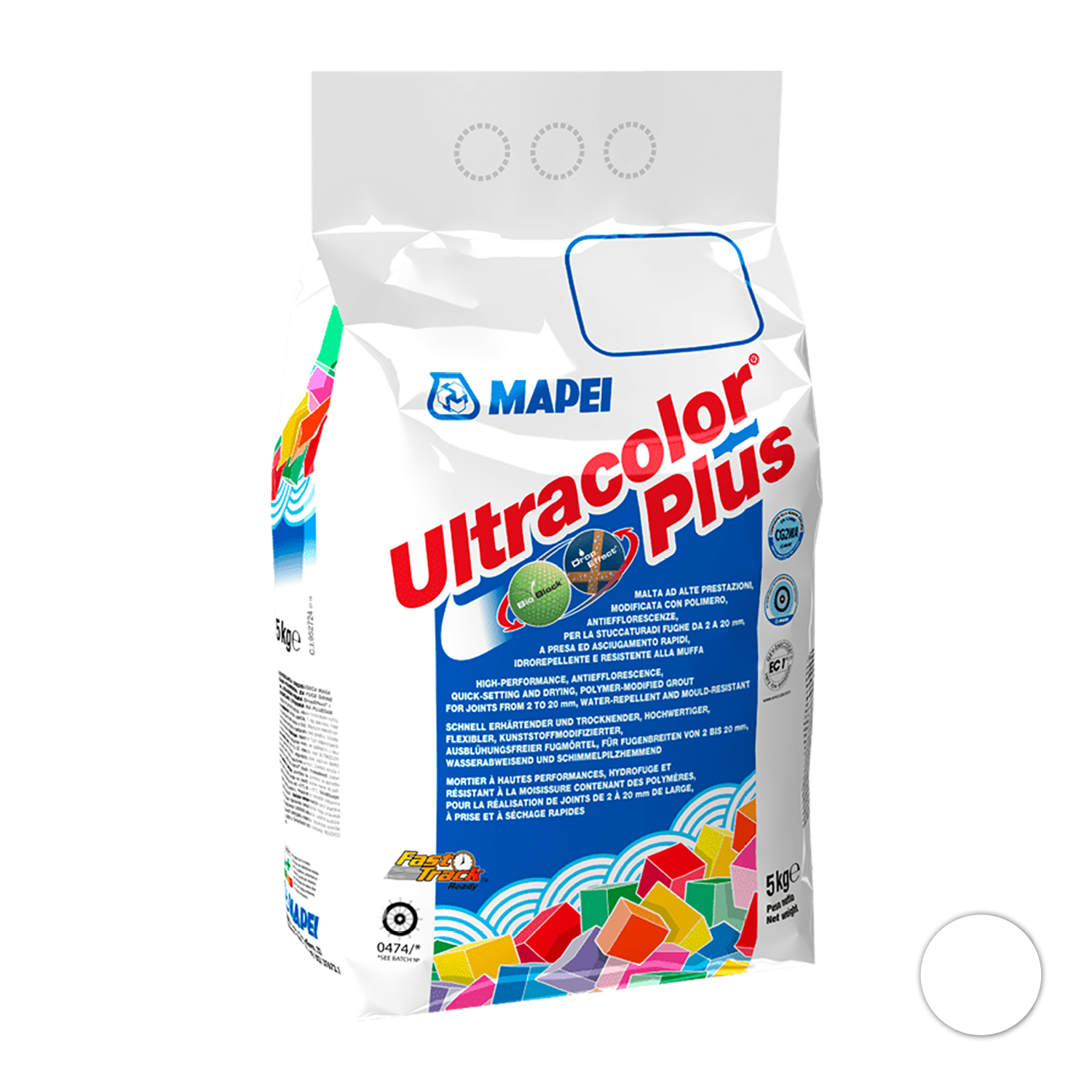 Fugir masa brzovezujuća Mapei Ultracolor Plus N.100 White, 5 kg