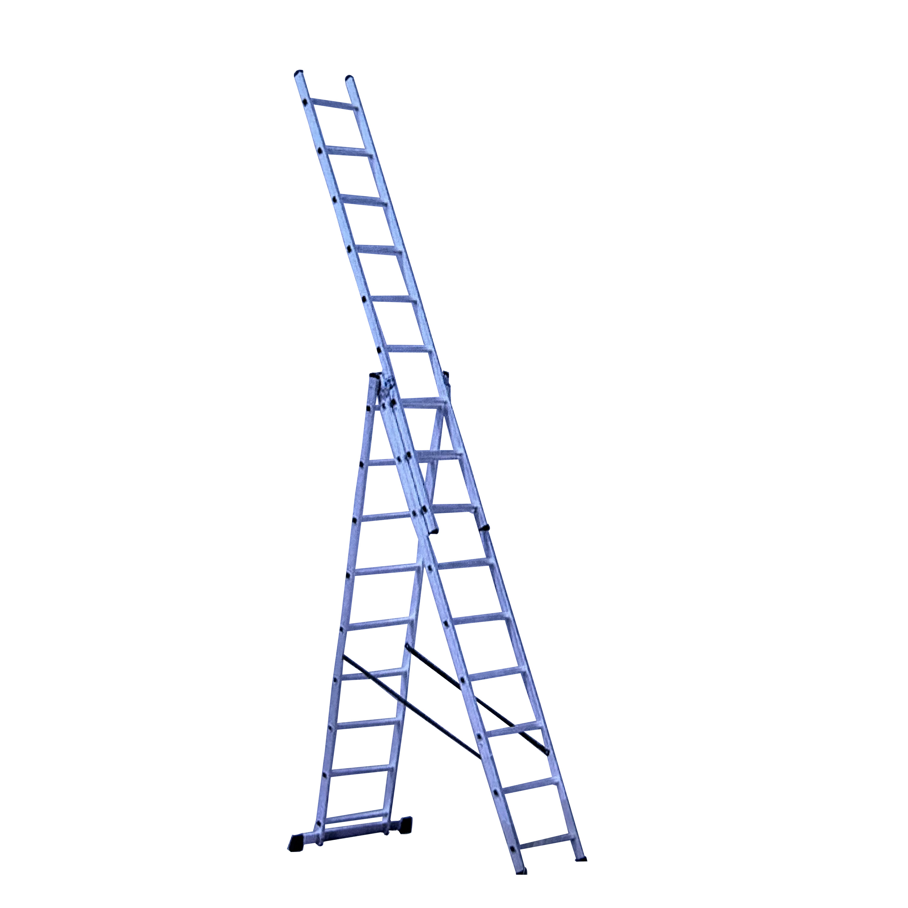 Aluminijske ljestve TERMATools, 3x9 gazišta
