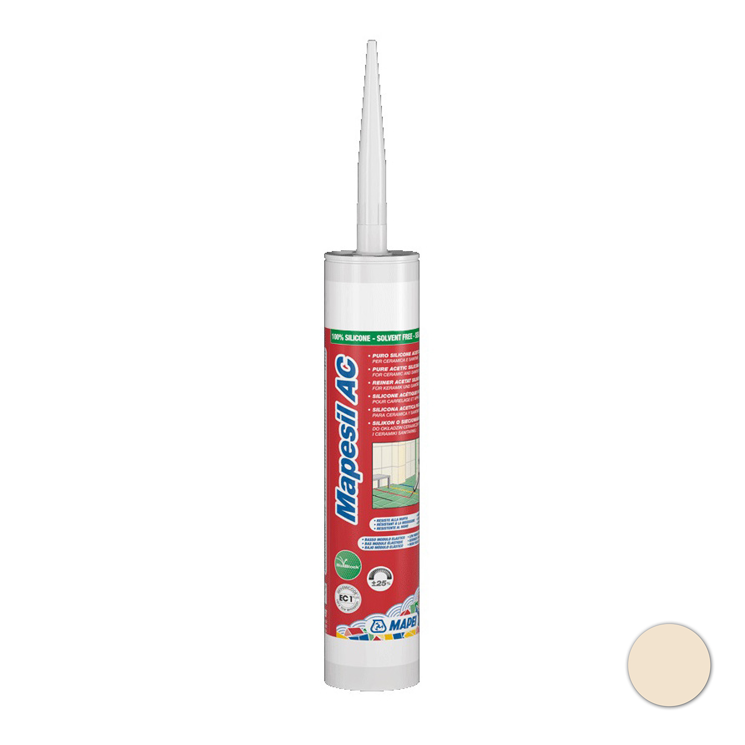 Silikon sanitarni Mapei Mapesil AC N.130 Jasmine, 310 ml