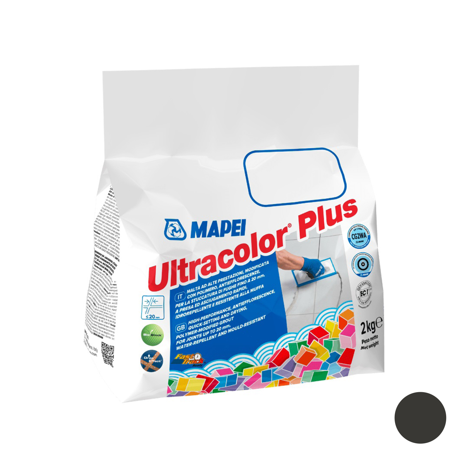 Fugir masa brzovezujuća Mapei Ultracolor Plus N.120 Black, 2 kg