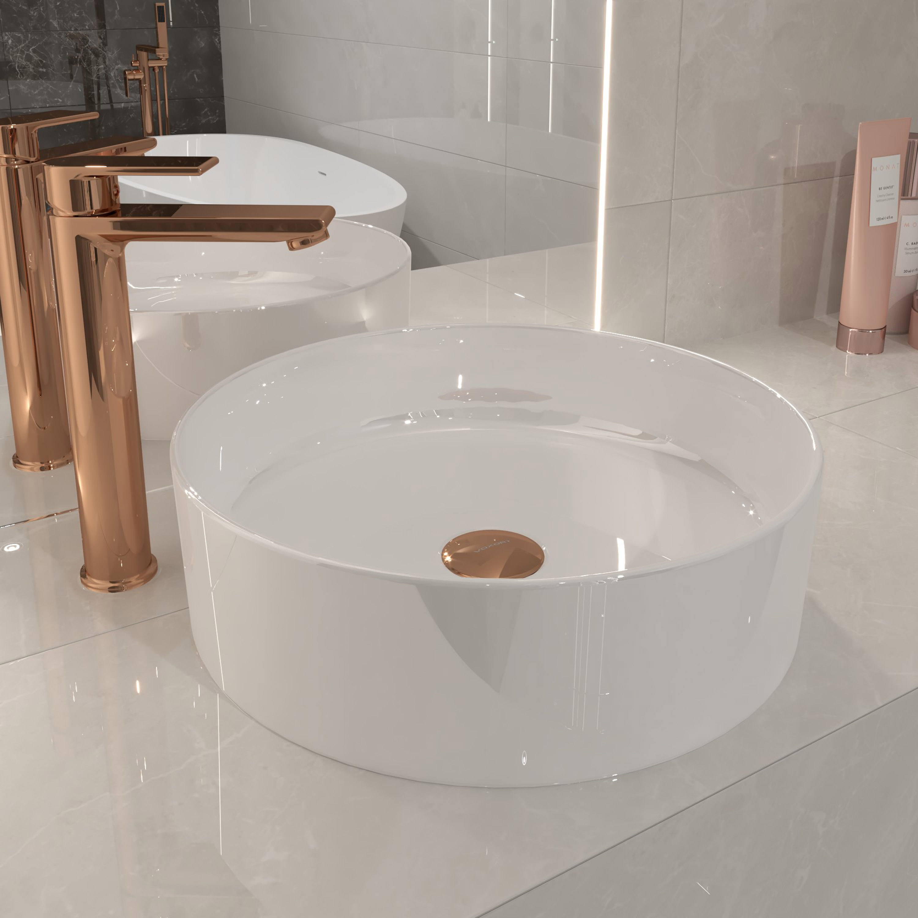 Umivaonik na ploču Prestige Art Easy Clean, 40x14