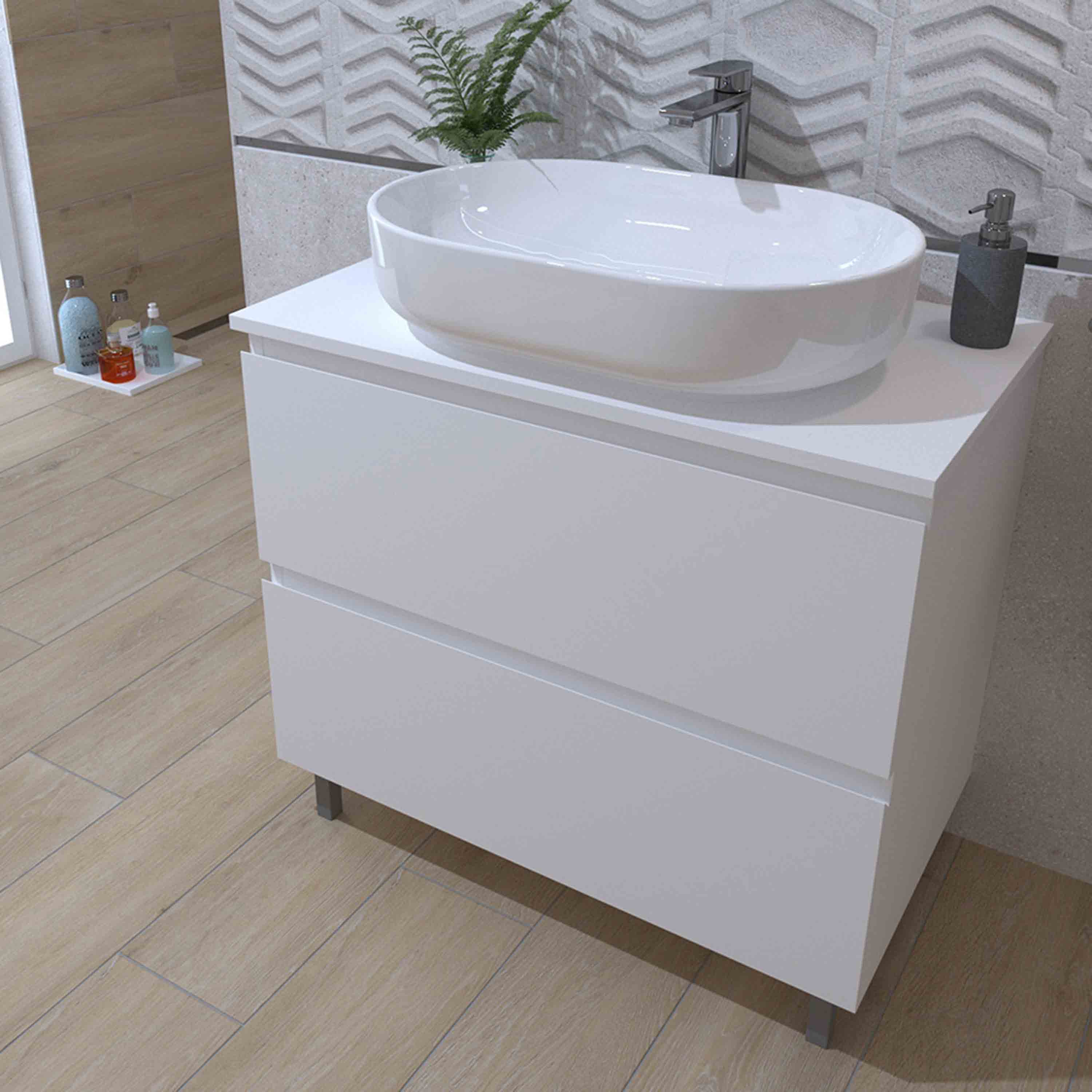 Kupaonski element stojeći bez umivaonika Concepto+ Trend S, 81 cm, sa topom A, sa 2 ladice