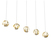 Visilica s pet izvora svjetlosti od 16 W Zorra Lighting Claire champagne acrylic (3000 K)