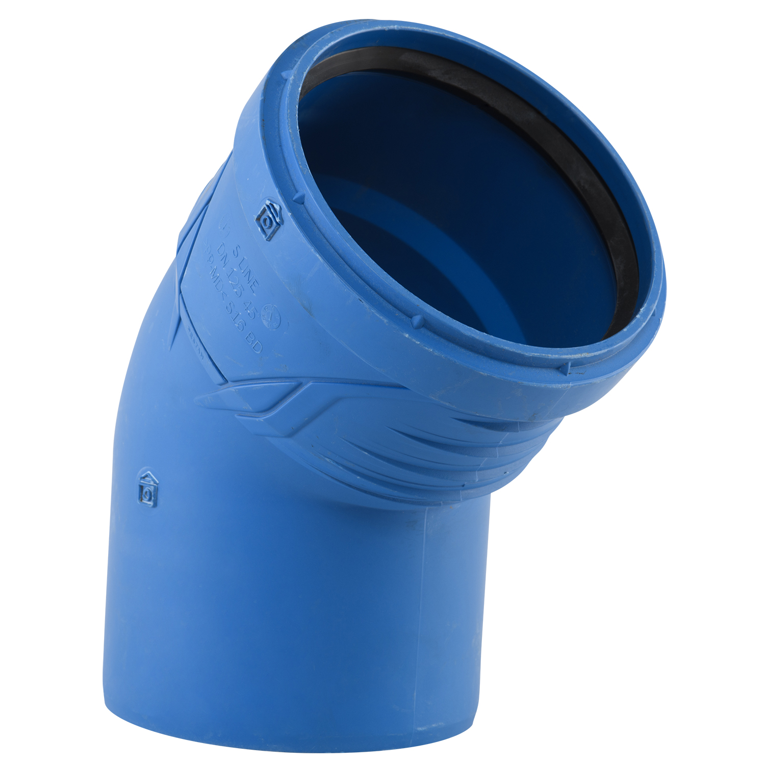 PP koljeno niskošumno Peštan S-line, 125 mm 45°