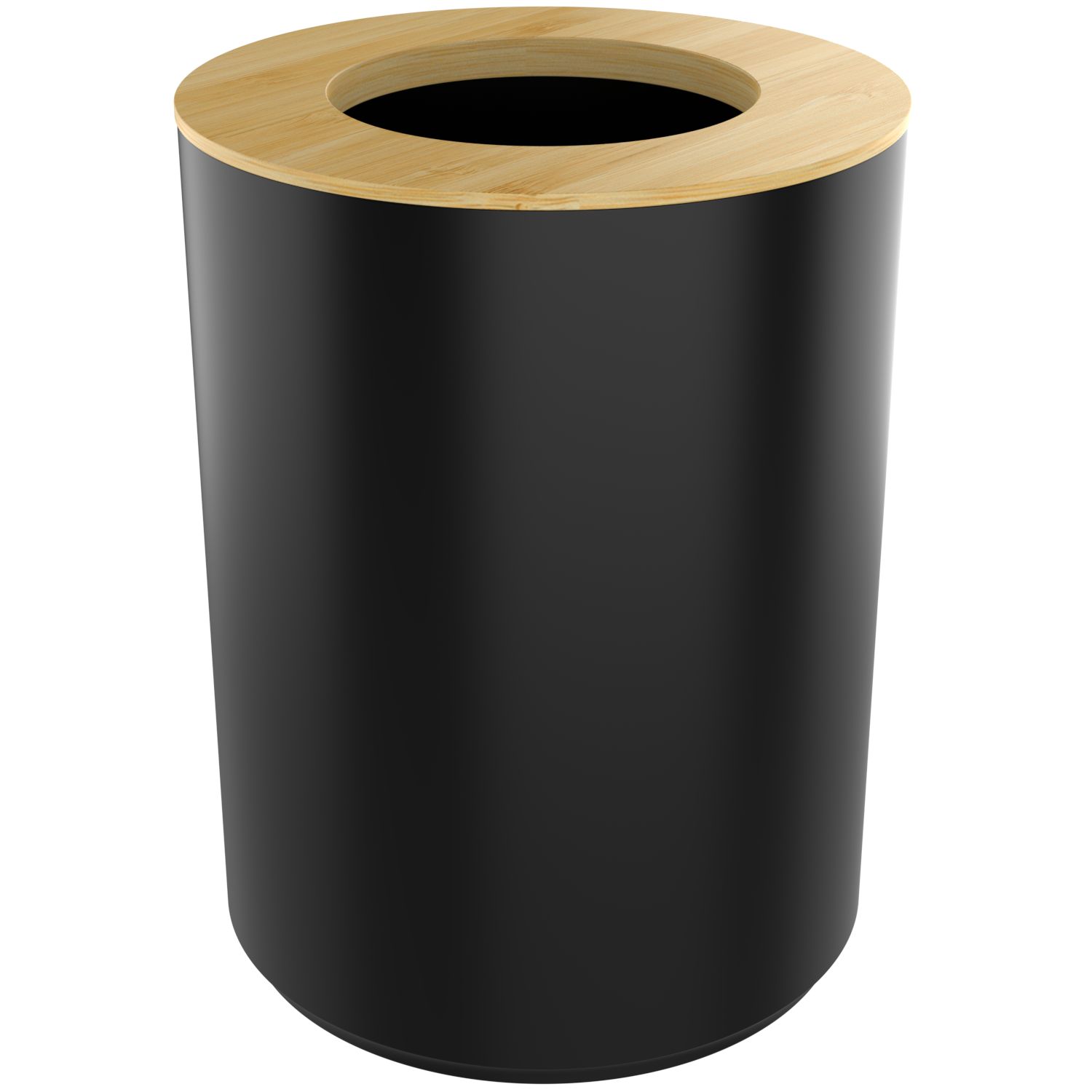 Kanta s poklopcem Tendance, s bambus poklopcem, 5 l, crna