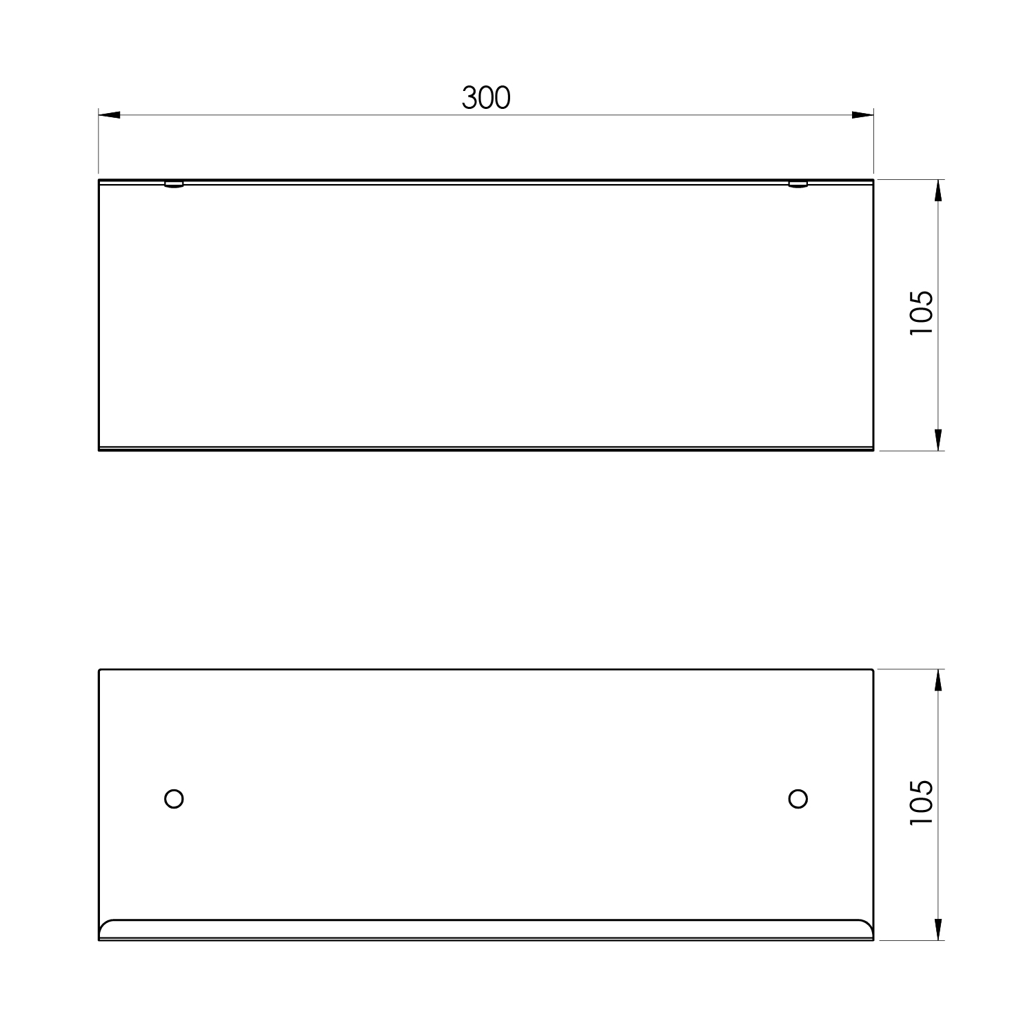 Polica Voxort 730, 10,5x10,5x30 cm, inox, Rose gold