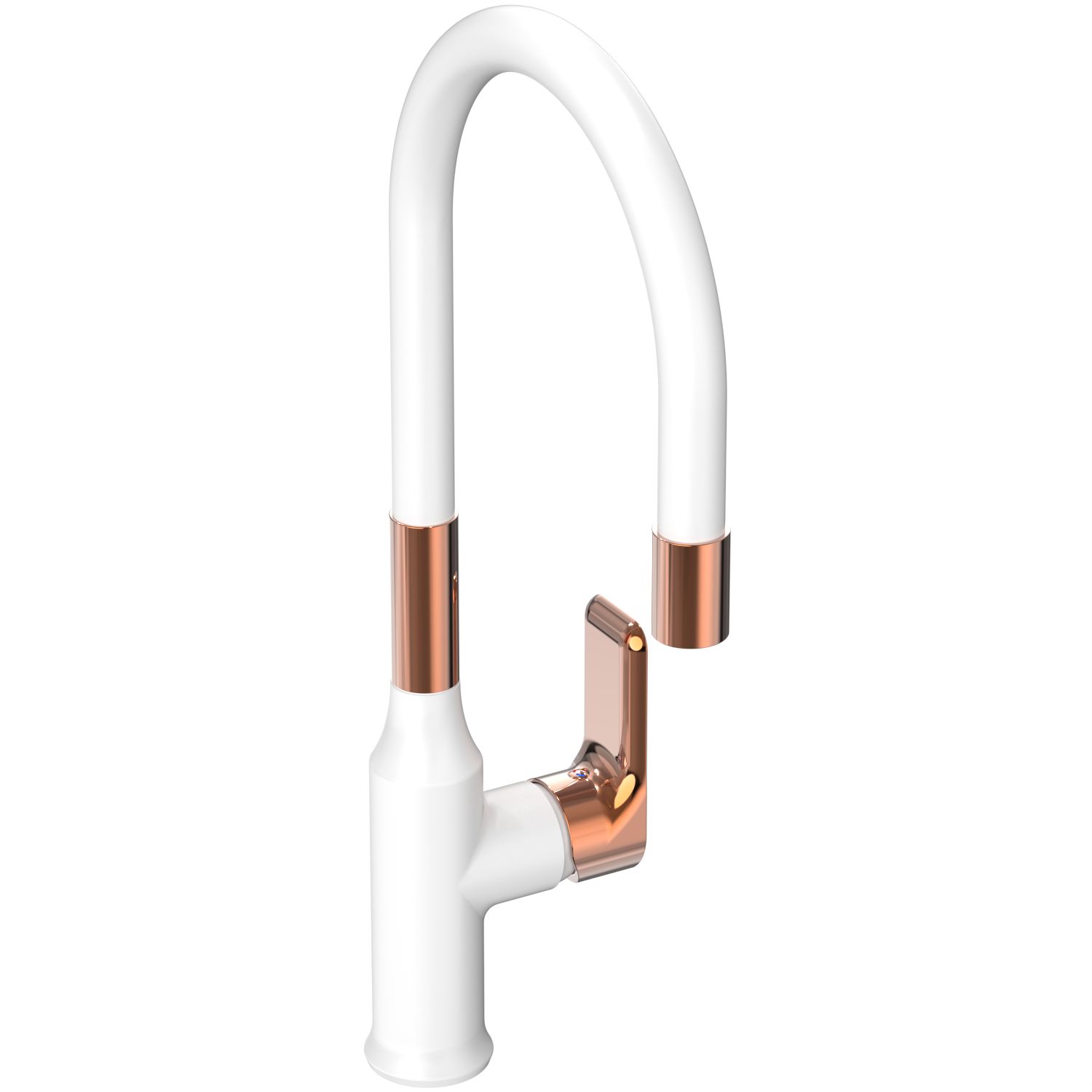 Miješalica za sudoper Voxort Aida, bijela/rose gold