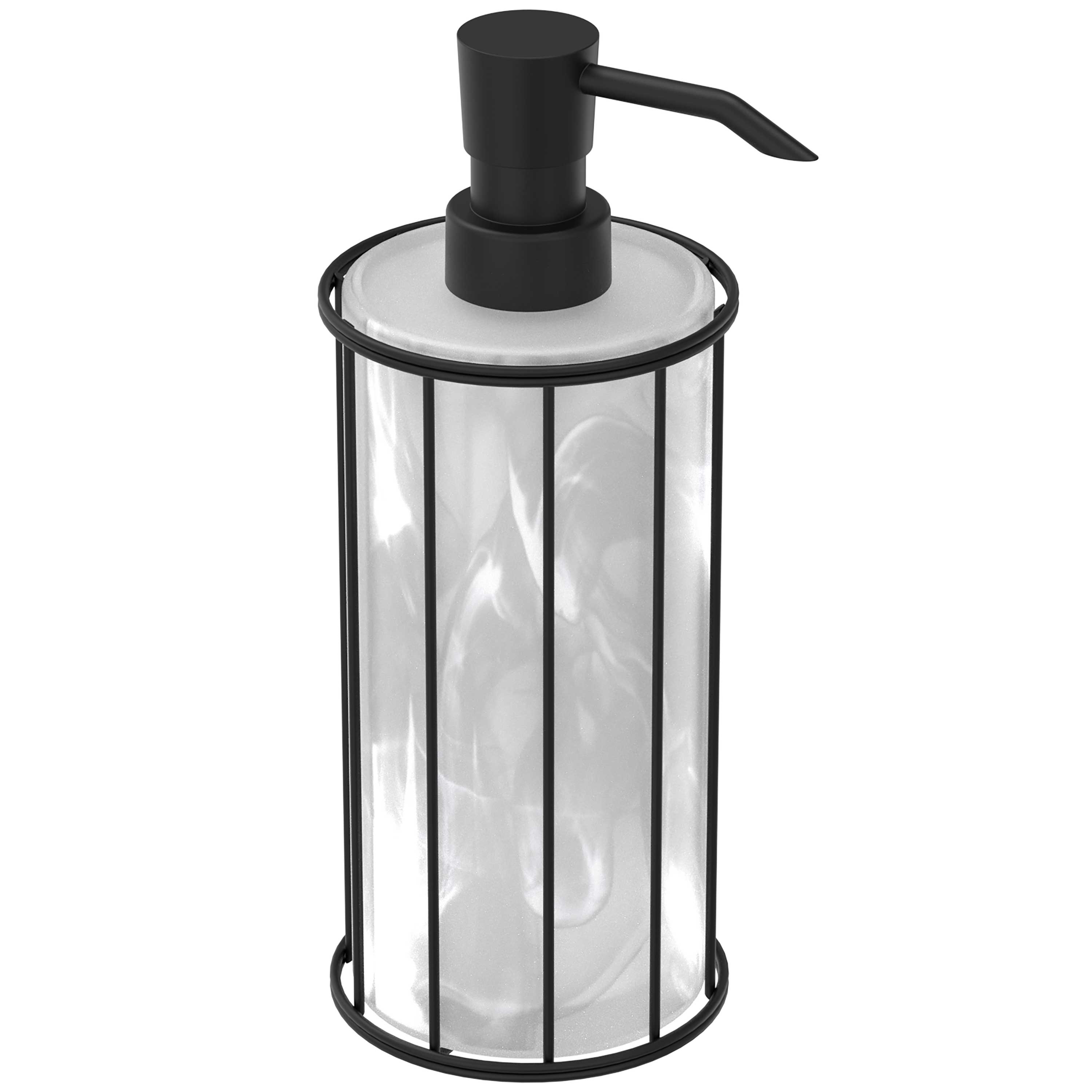 Dozator sapuna Voxort Ring, Black/White