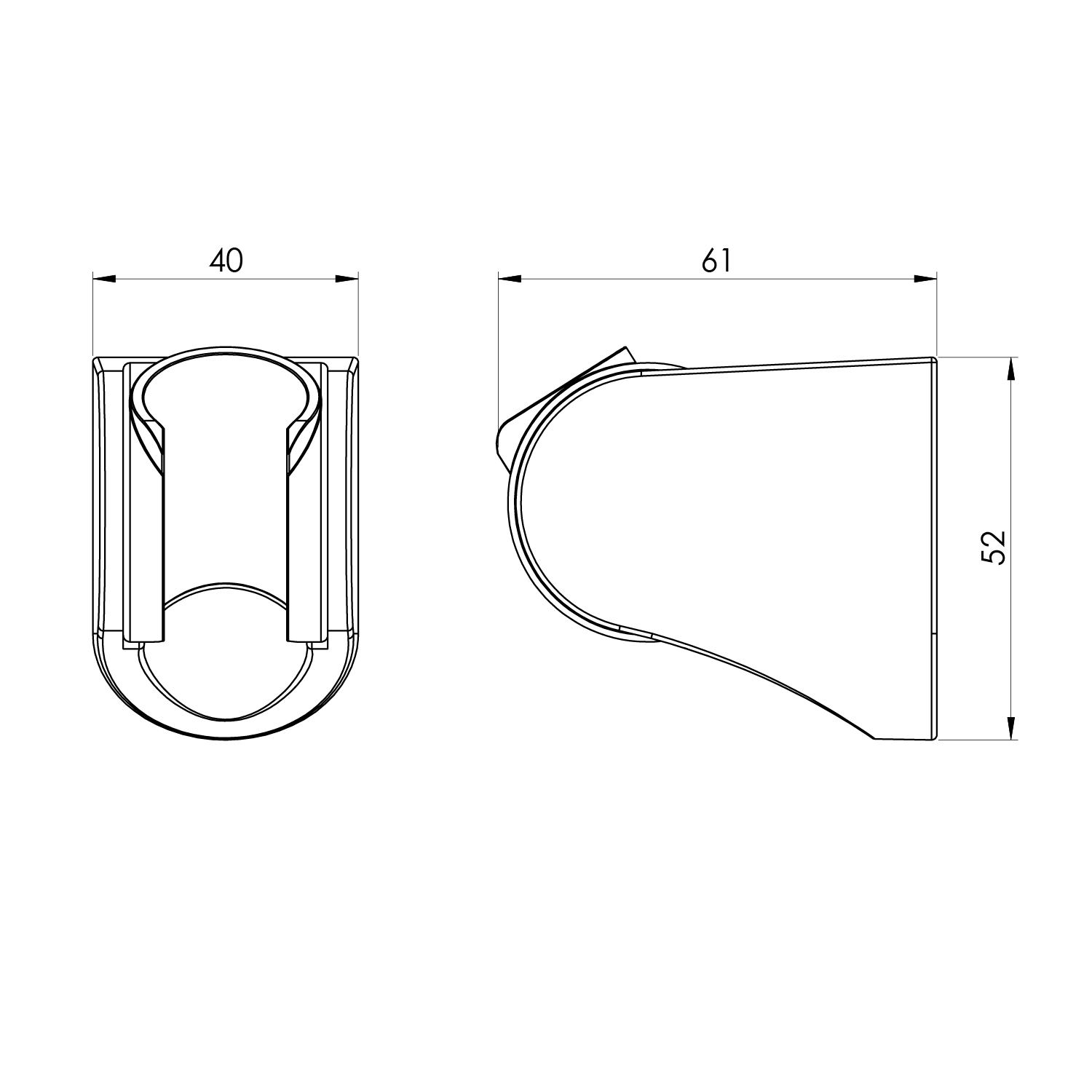 Nosač tuš slušalice Voxort, krom