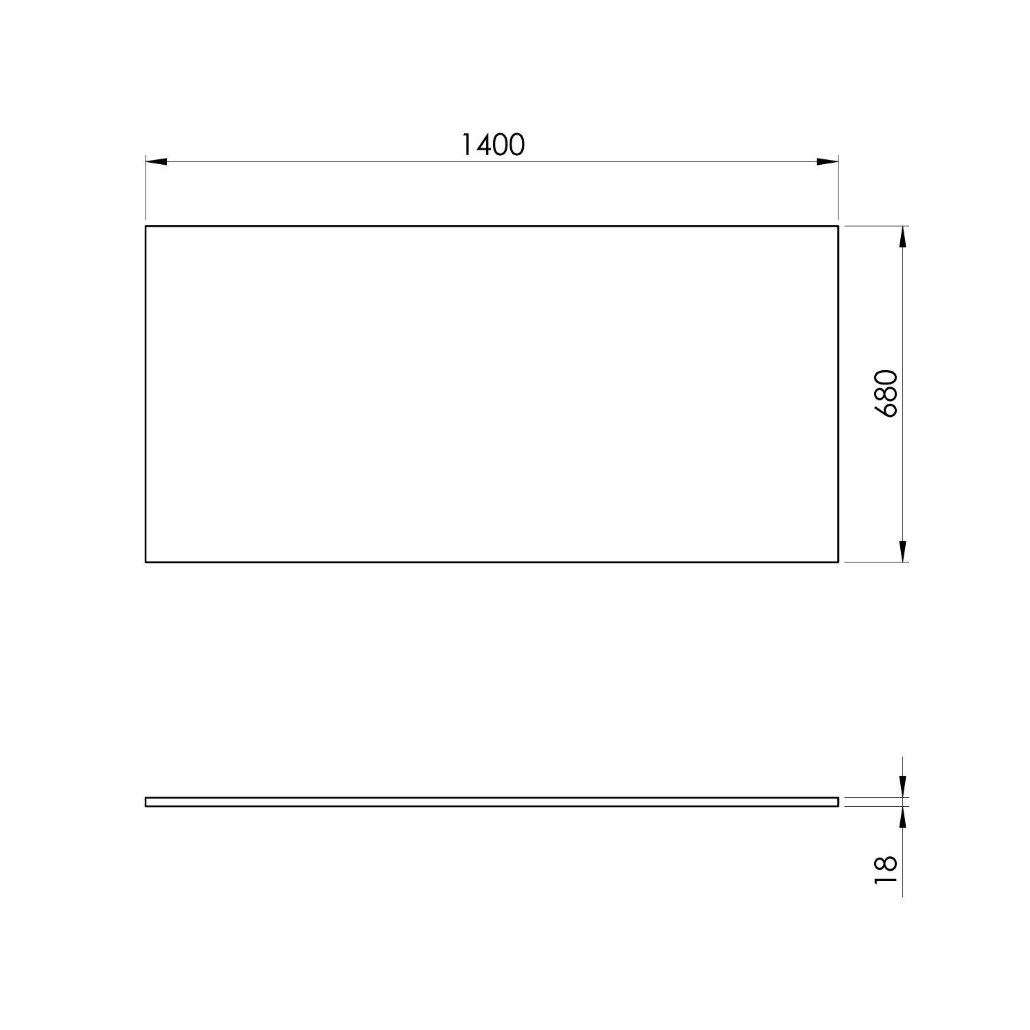 Iveral ploča za stol, 68x140, bijela