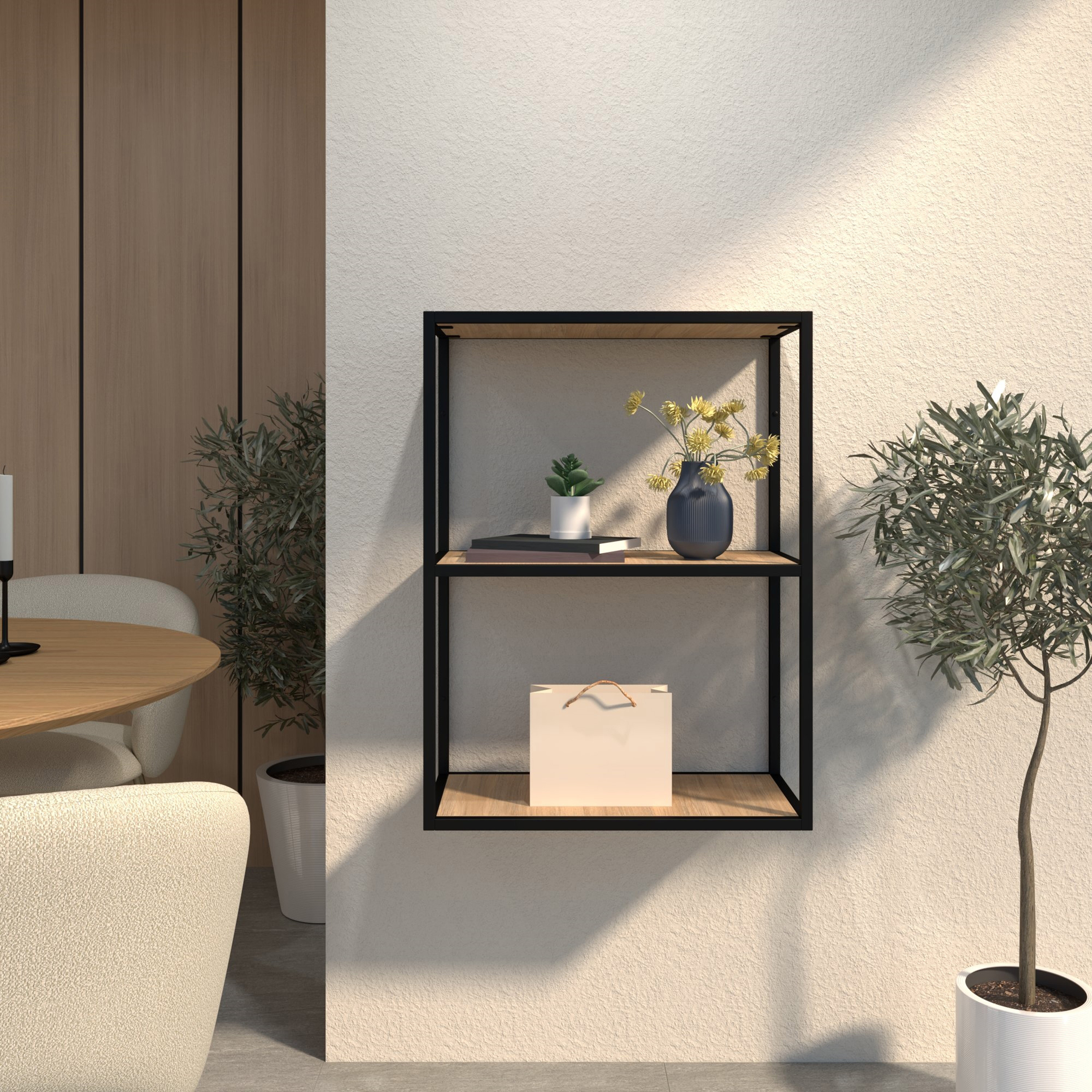 Metalna konstrukcija, regal Concepto+ Smooth Steel, viseća, 60x80x30 cm