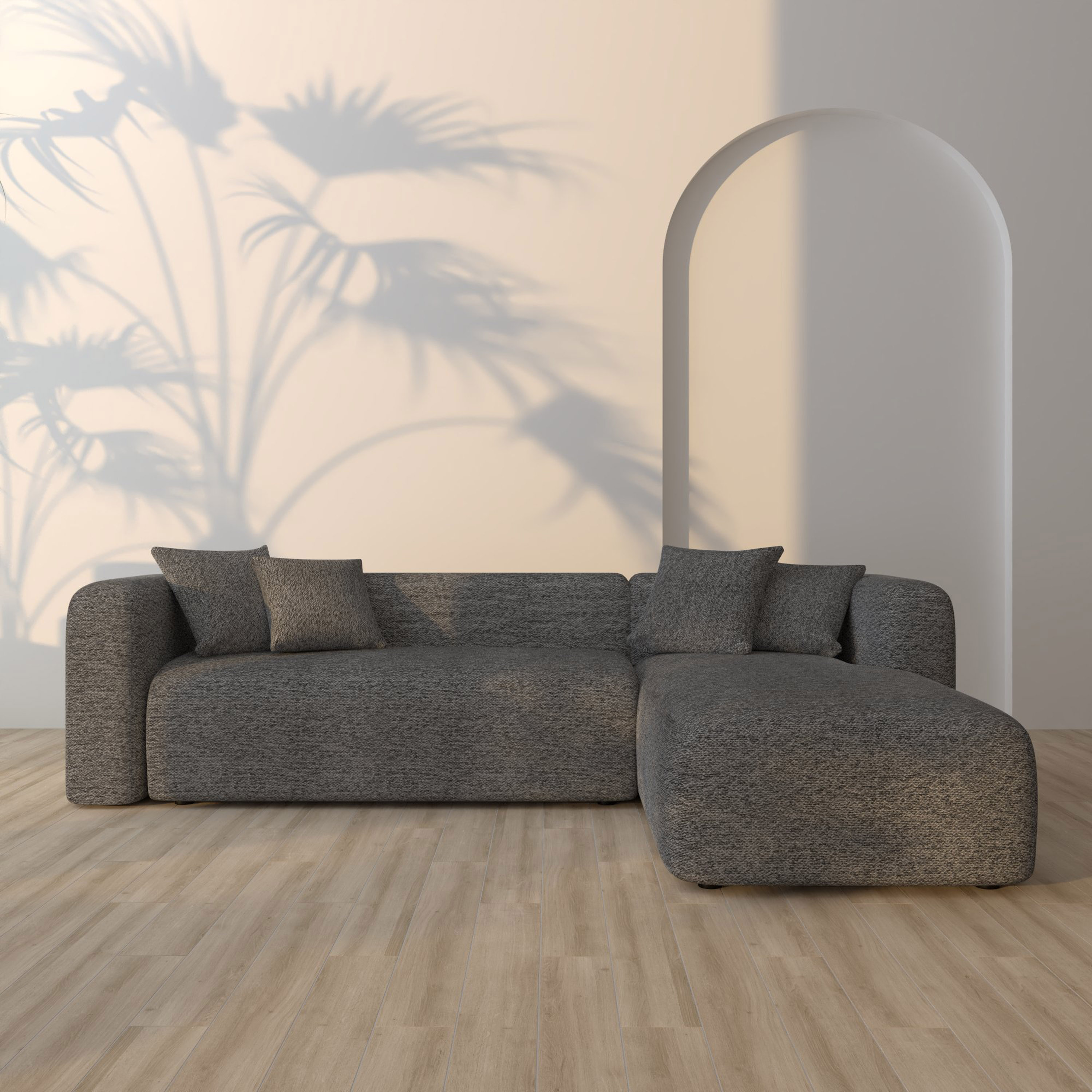 Kutna garnitura korra Magali Grey, desna