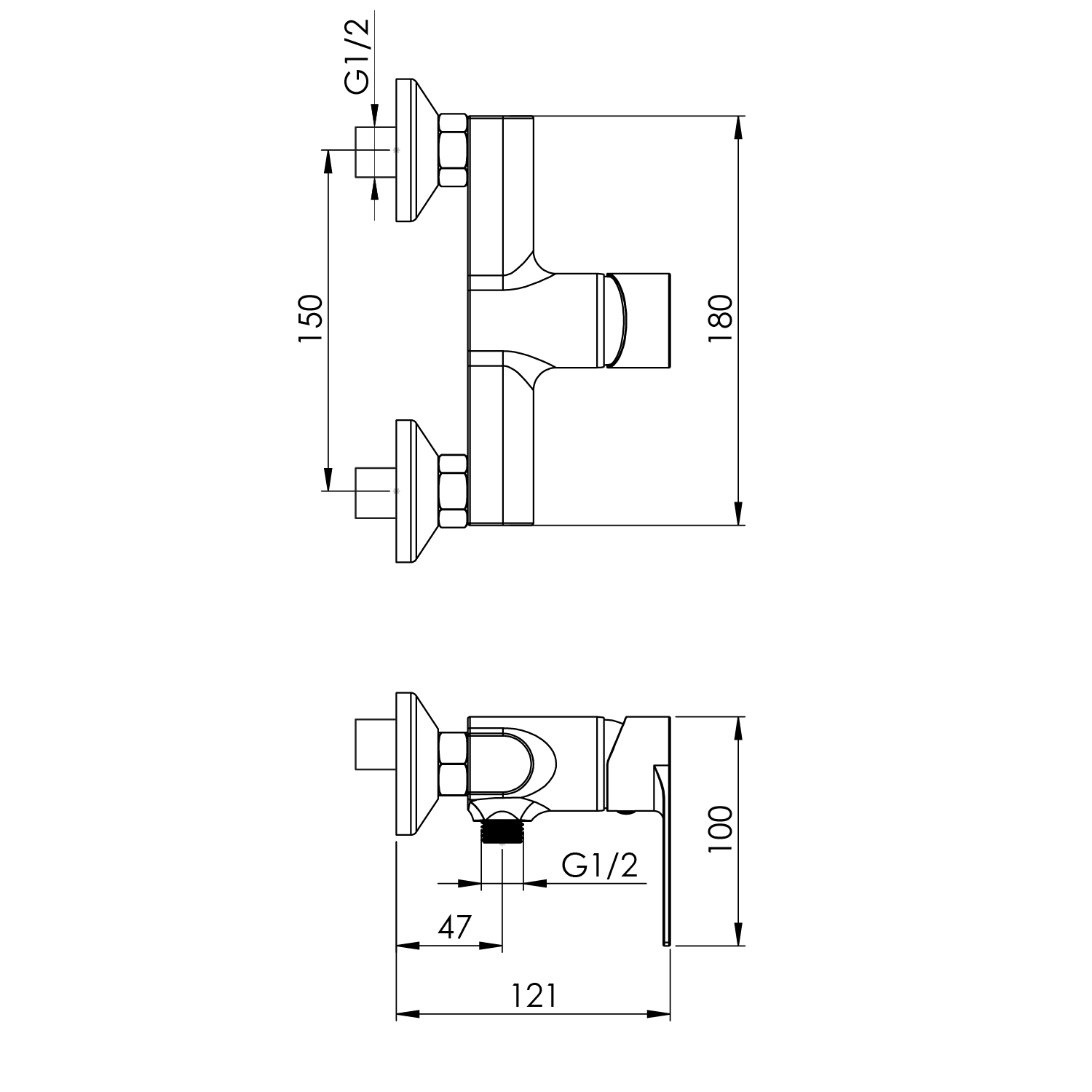 Miješalica za tuš kadu Voxort Tea