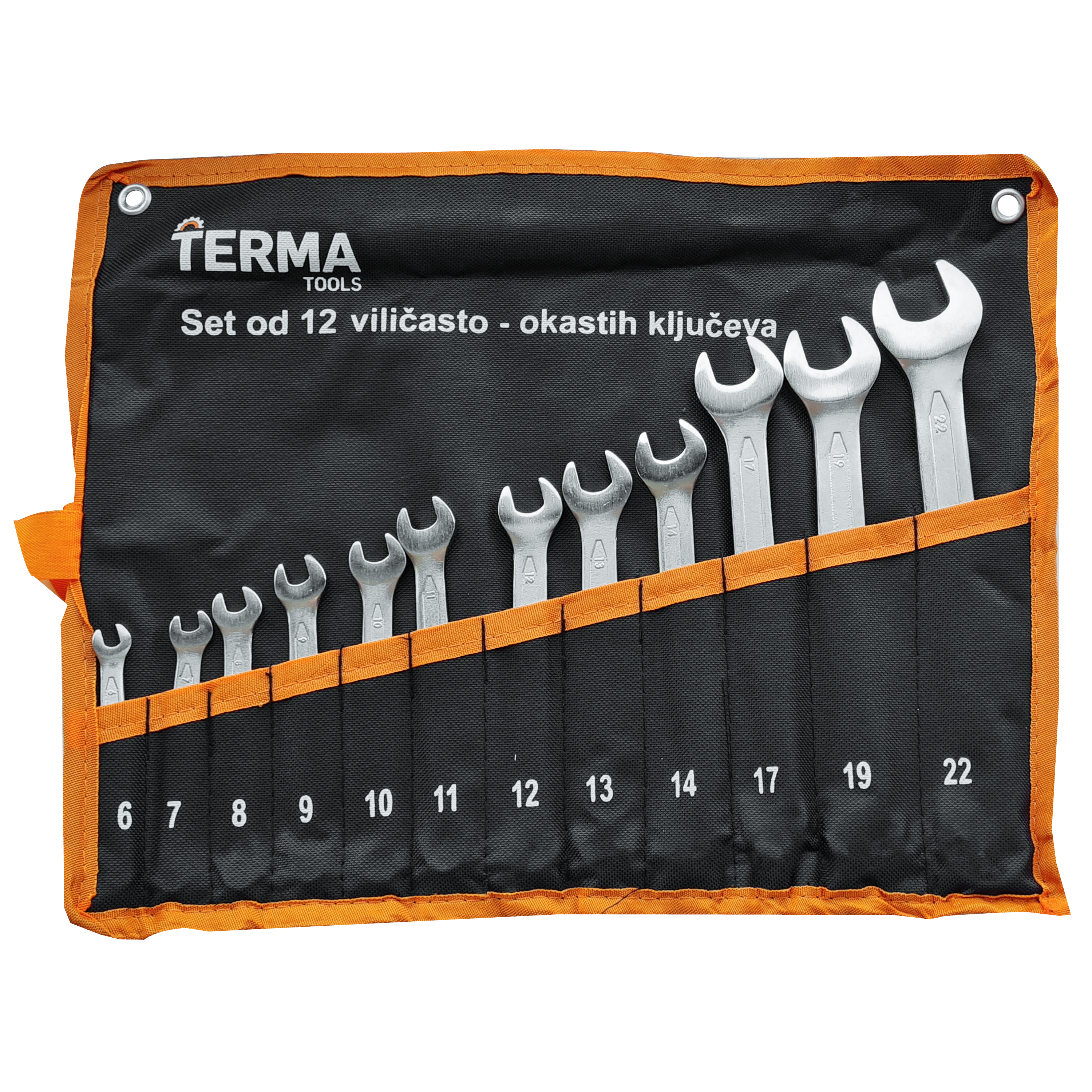 Set od 12 viličasto - okastih ključeva Terma tools