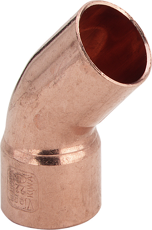 Cu koljeno, 28 mm 45°, MŽ