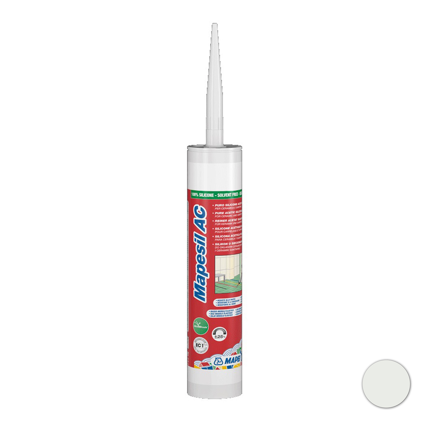 Silikon sanitarni Mapei Mapesil AC N.103 Moon White, 310 ml