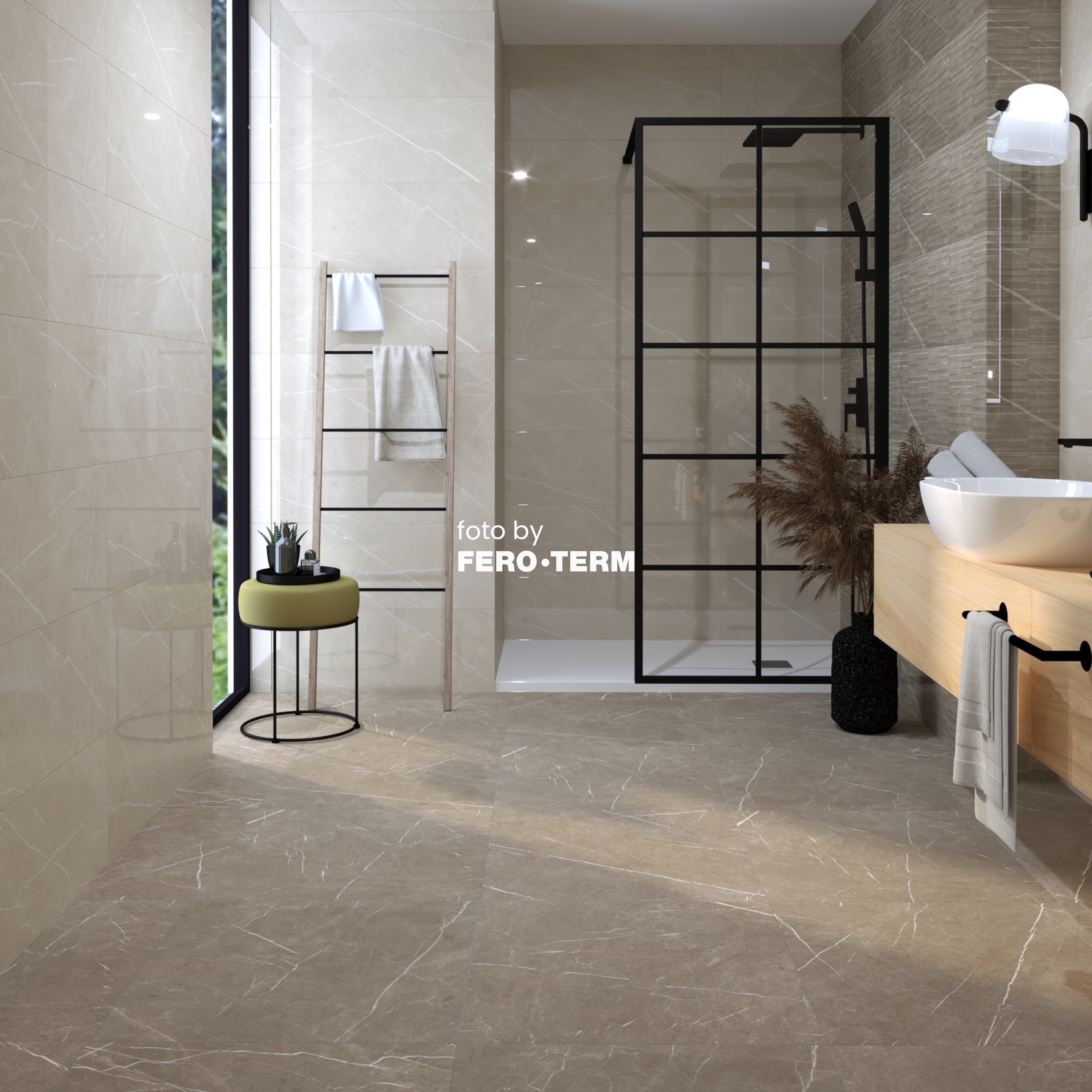 Pločica May Ceramics Eternal Section Taupe, retificirana, 33,3x100 cm, sjaj, zidna