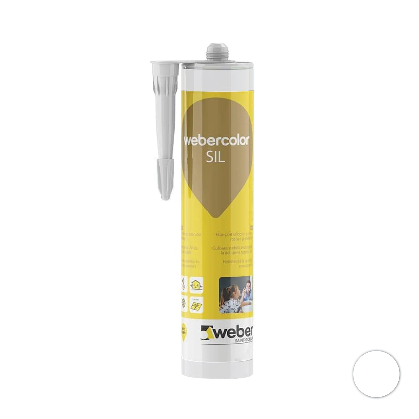 Silikon sanitarni Webercolor SIL W011 White, 310 ml