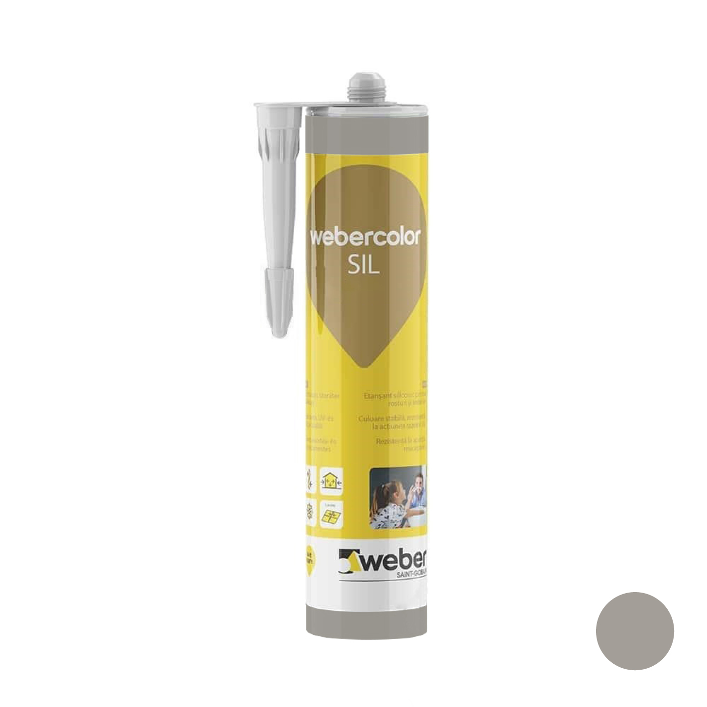Silikon sanitarni Webercolor SIL G111 Perla, 310 ml