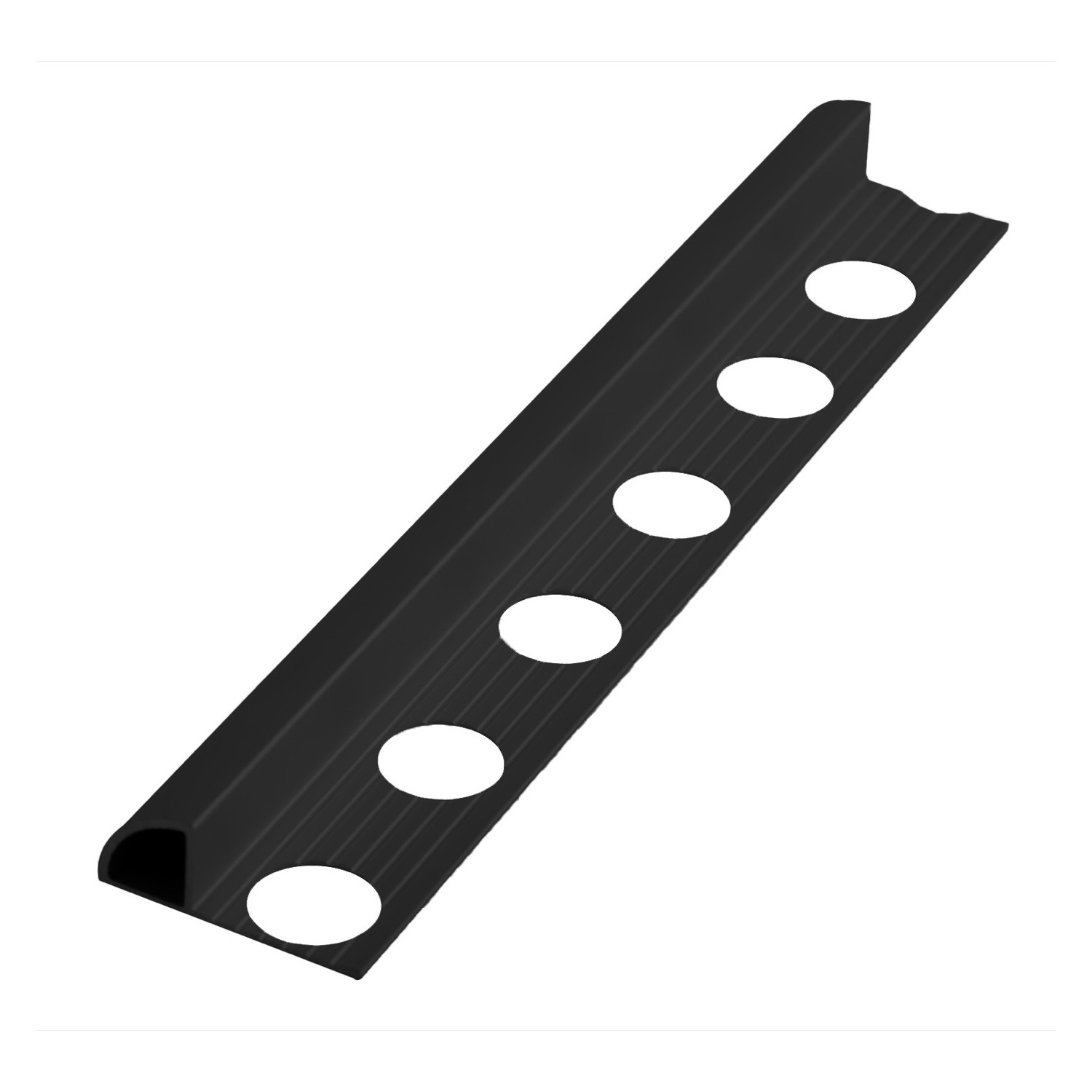 Lajsna zaobljena za vanjski kut Voxort Round Black, alu, 12 mm, 2,7 m