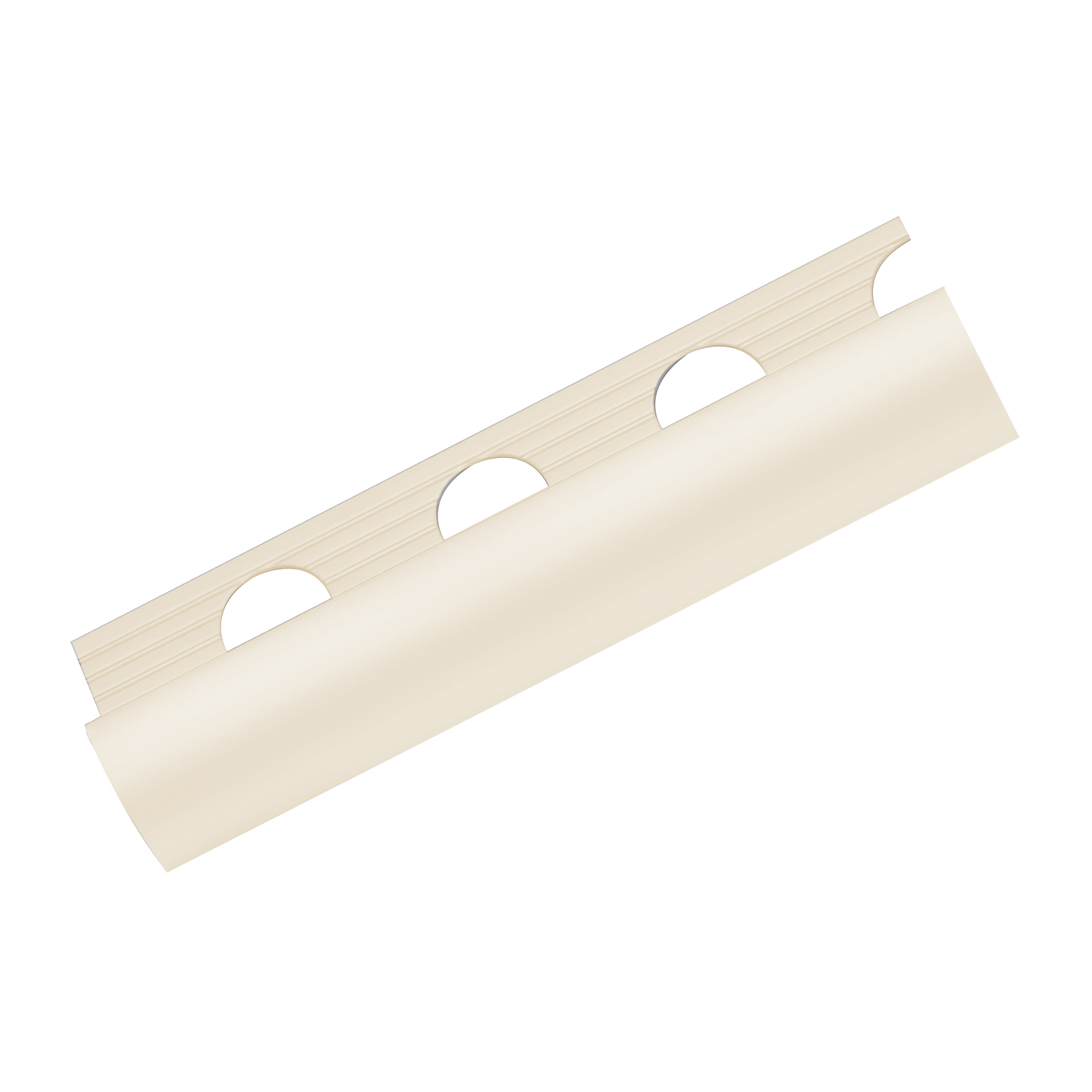 Lajsna zaobljena za vanjski kut Voxort Round Beige, PVC, 10 mm, 2,7 m