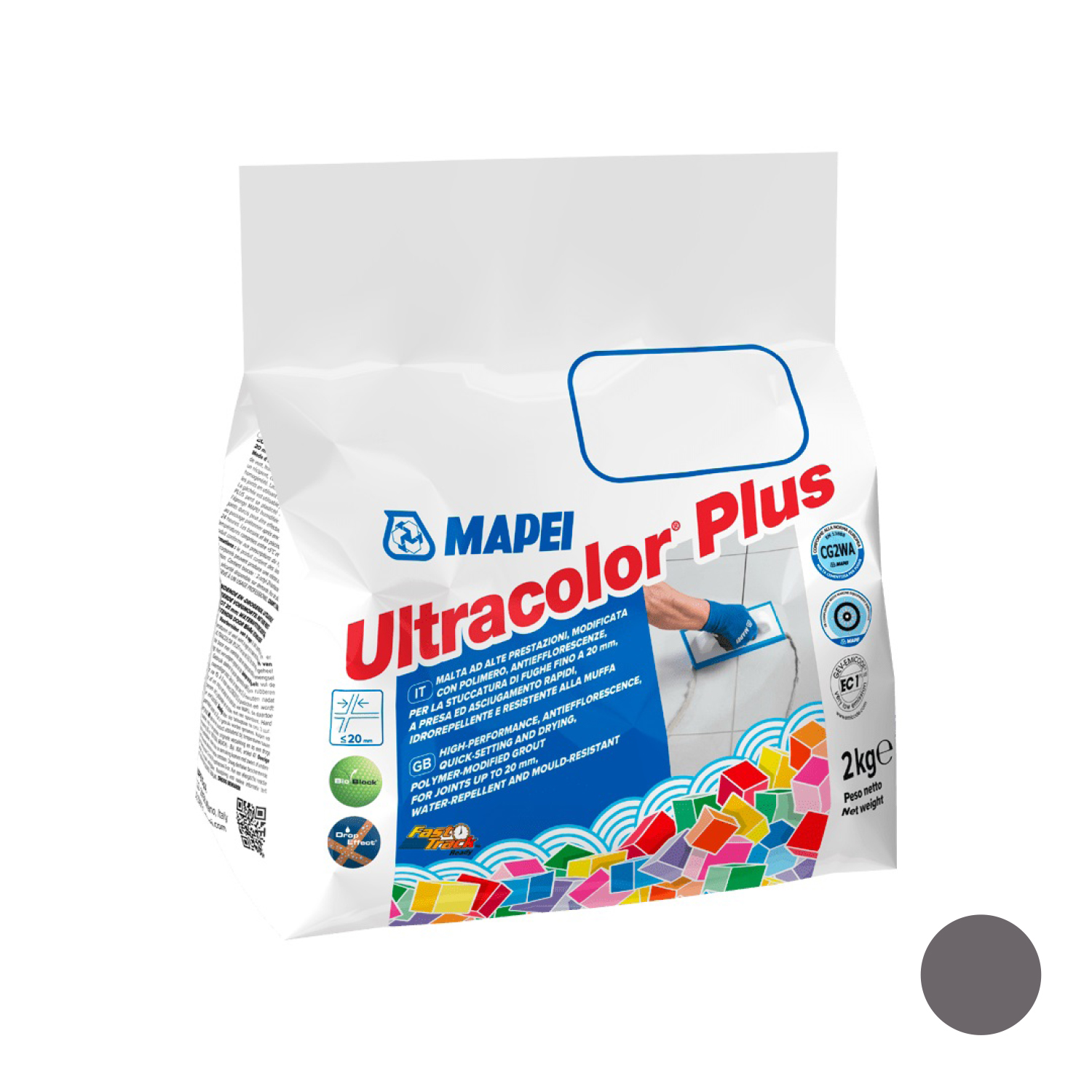Fugir masa brzovezujuća Mapei Ultracolor Plus N.119 London Grey, 2 kg