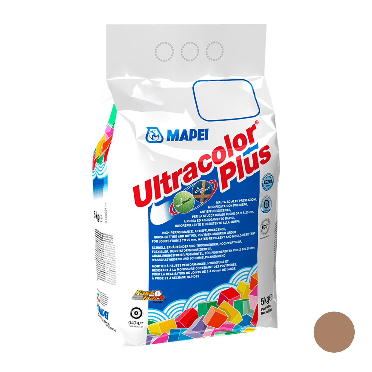 Fugir masa brzovezujuća Mapei Ultracolor Plus N.142 Brown, 5 kg
