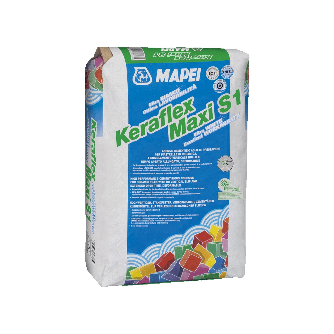 Ljepilo fleksibilno Mapei Keraflex Maxi S1 Bianco (C2TE S1), 23 kg