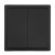 Prekidač dvostruki  izmjenični Terma Electric, A serija, soft touch, 10A 250V~, crni