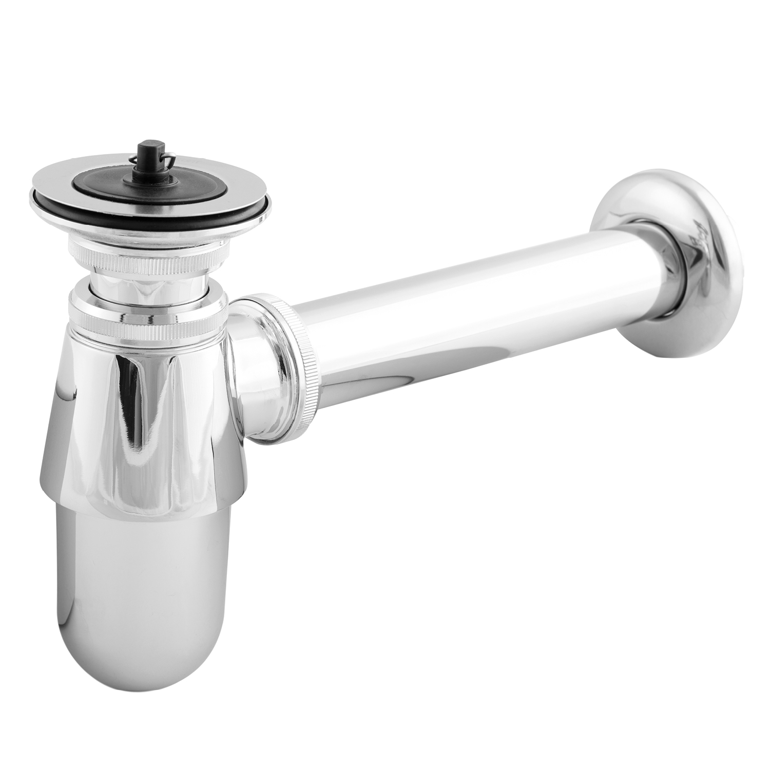 Sifon za umivaonik Voxort s čašicom, mesing niklani