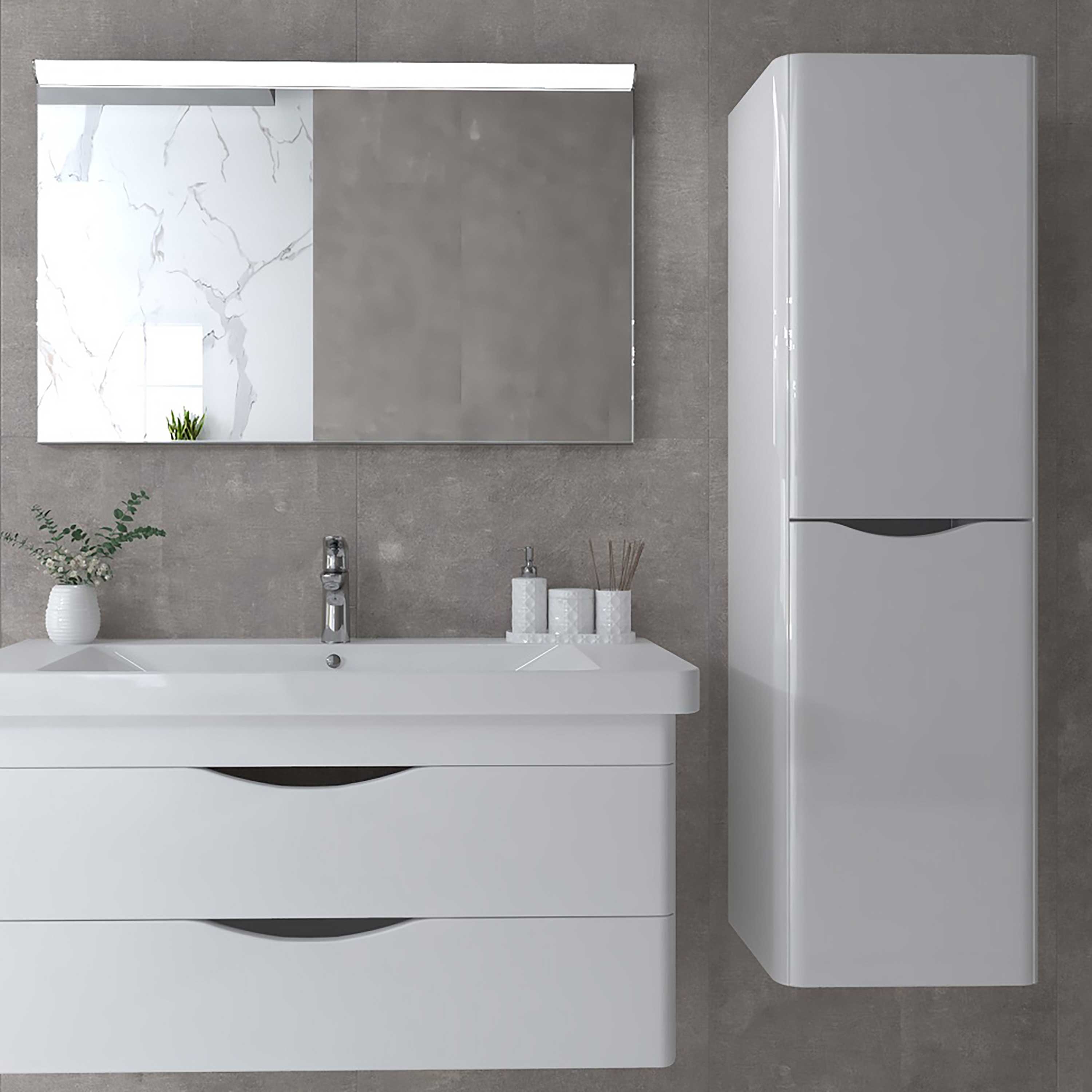 Kupaonski ormarić Concepto+ Glam, 40x138x32 cm, bijela