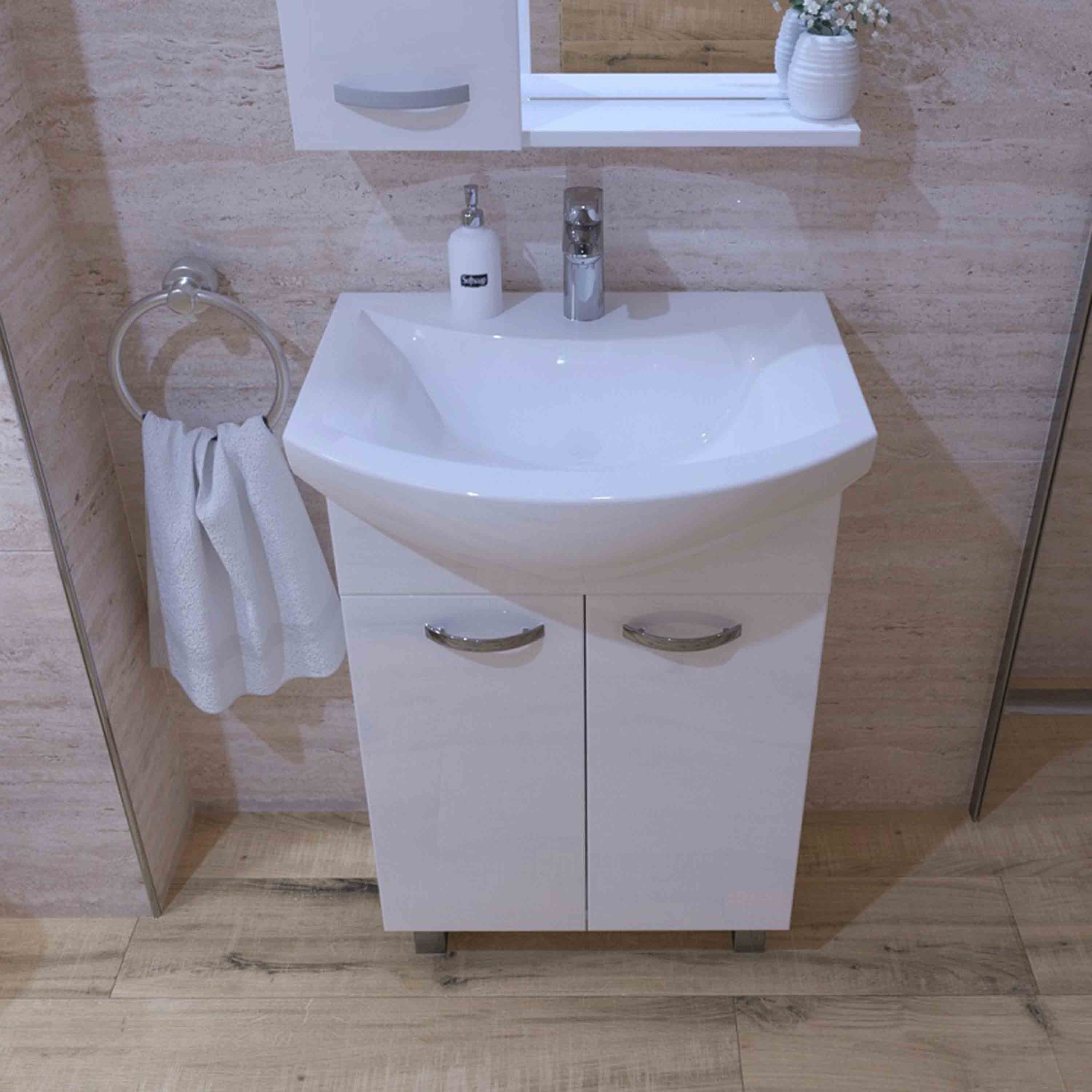 Kupaonski element stojeći sa umivaonikom Concepto Sara New, 55 cm