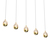 Visilica s pet izvora svjetlosti od 24 W Zorra Lighting Claire gold (3000 K)