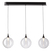 Visilica s tri izvora svjetlosti od 12 W Zorra Lighting Claire clear glass (4000 K)