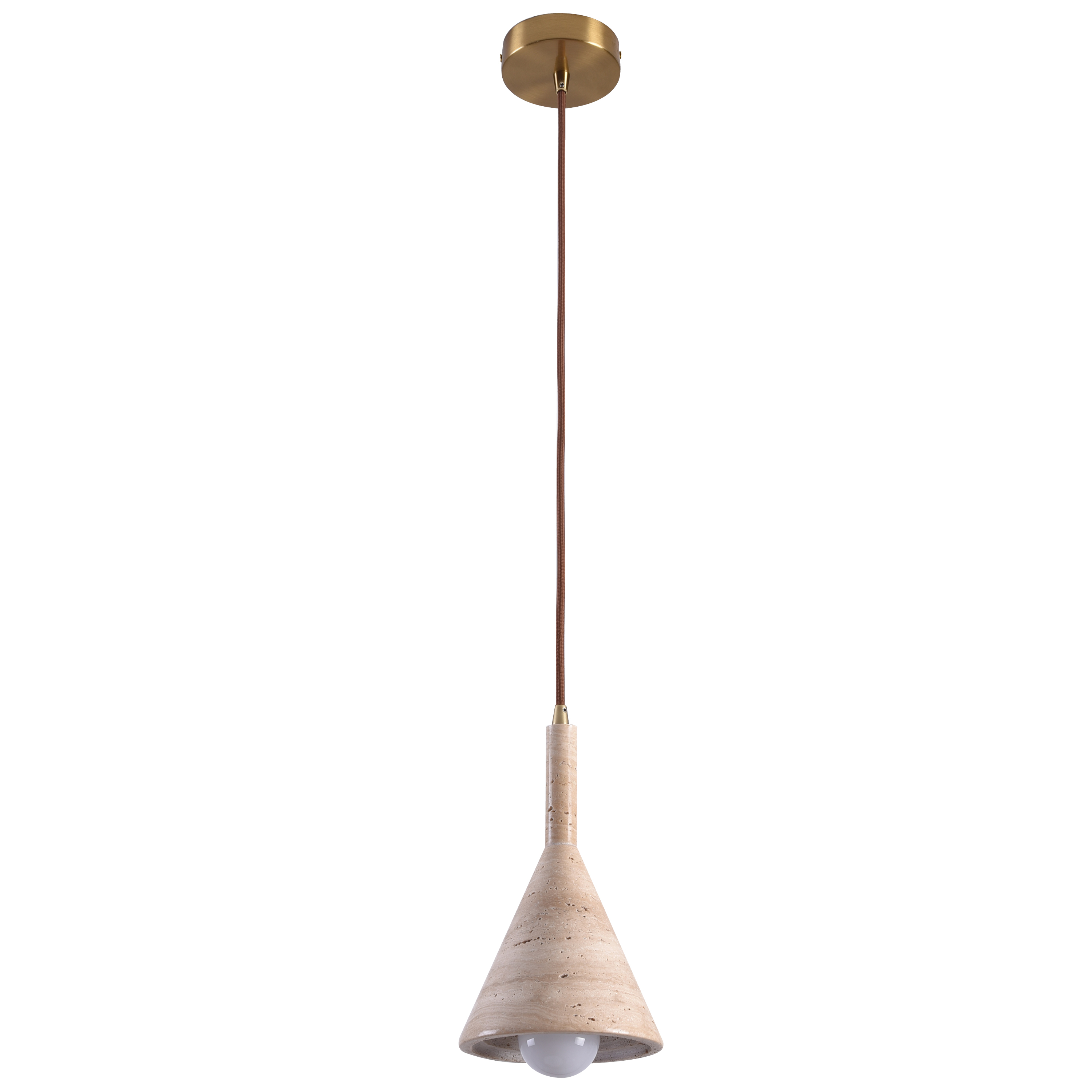 Visilica keramička Zorra Lighting Alice (E27, D15xH36 cm) travertin