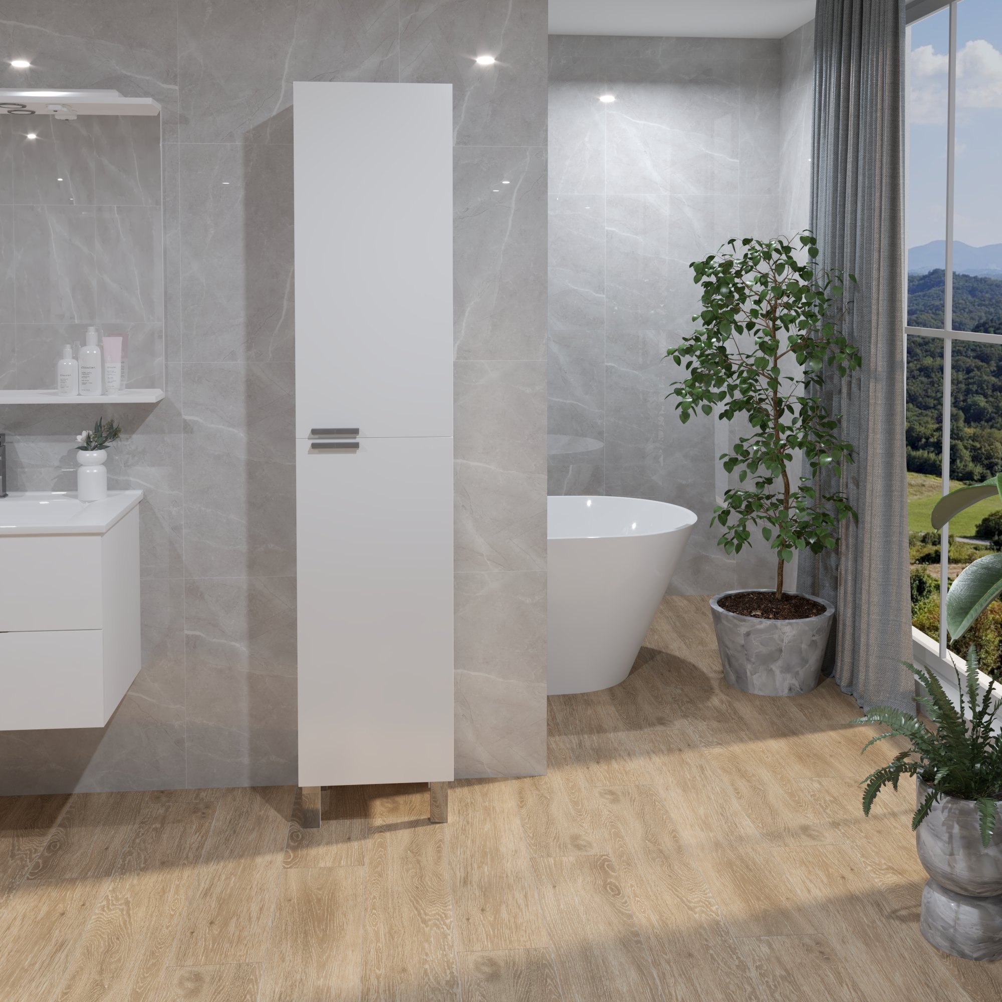 Kupaonski ormarić Concepto Basic Sara, 40x192x30 cm, stojeći