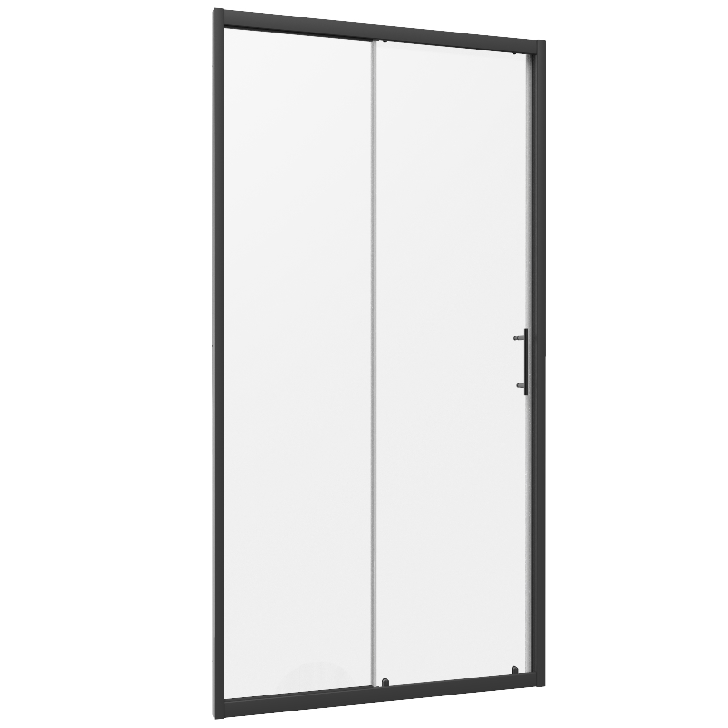 Tuš vrata klizna Voxort Blue Black, 100, prozirno/crna