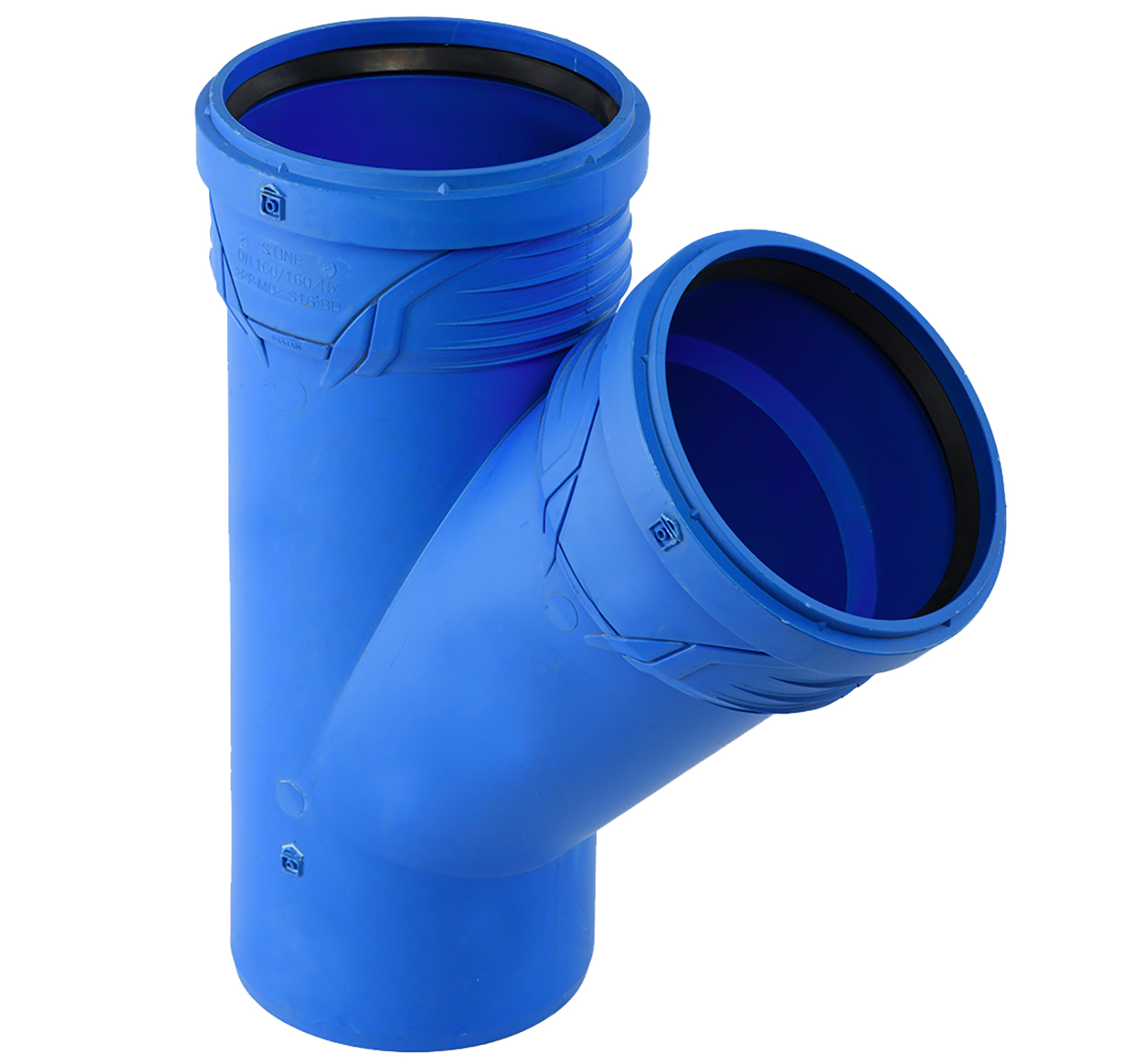 PP račva niskošumna Peštan S-line, 160/160 mm 45°