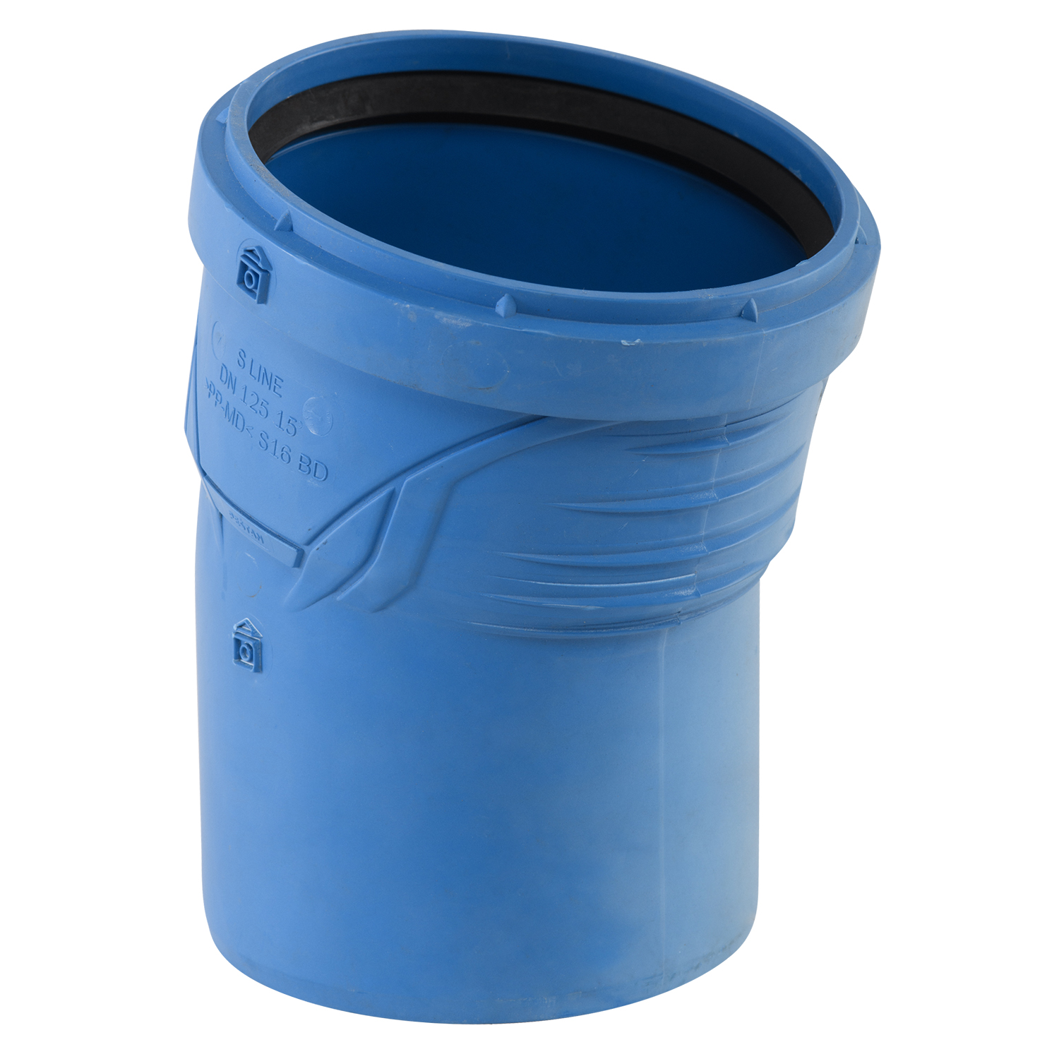PP koljeno niskošumno Peštan S-line, 125 mm 15°