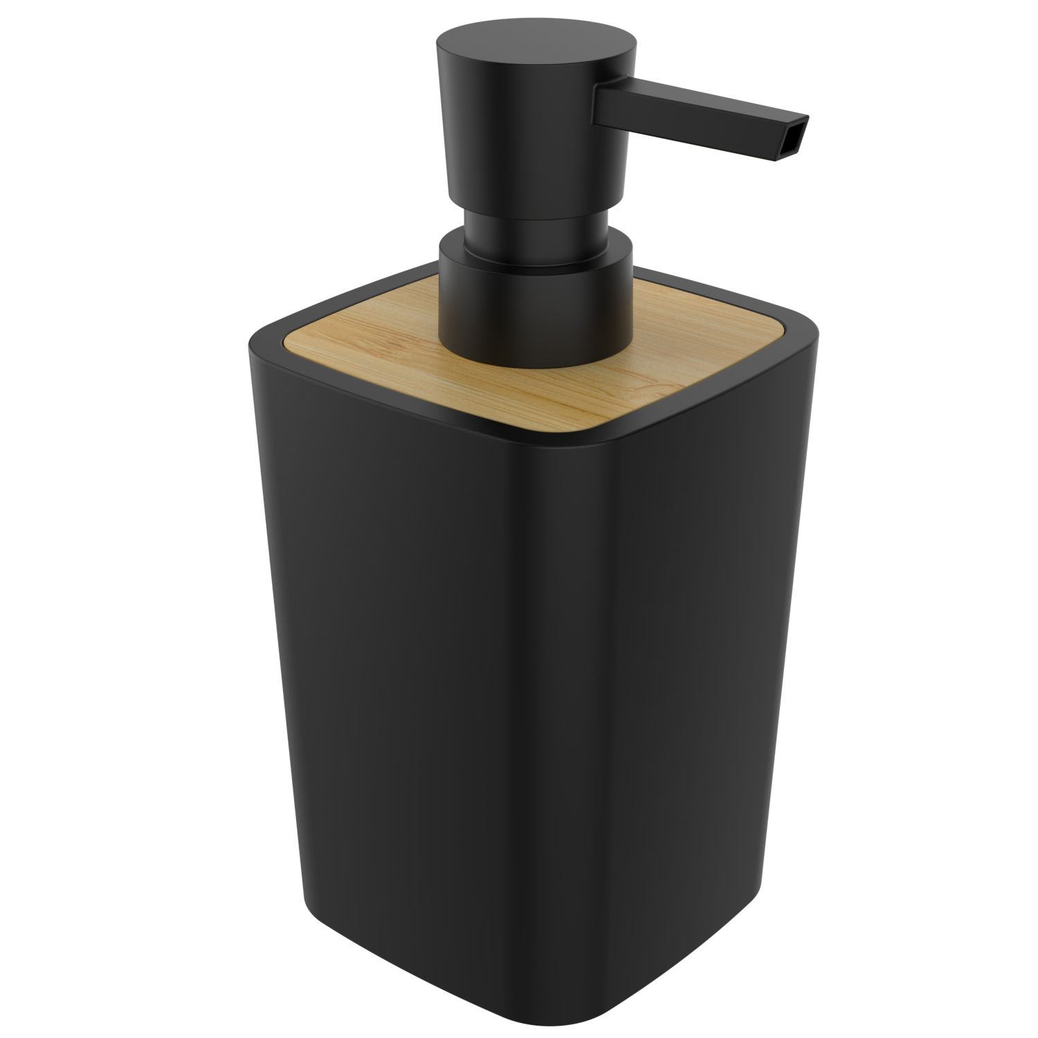 Dozator sapuna Tendance Pisa, ABS, Bambus, crni