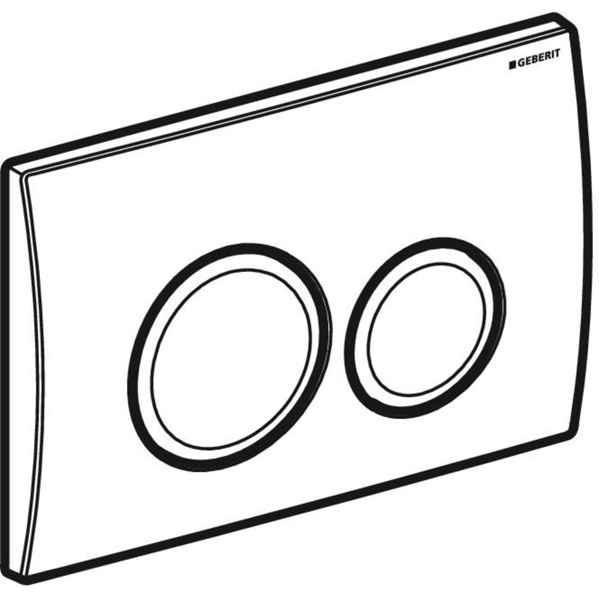 Tipka Geberit Delta20, mat krom, new