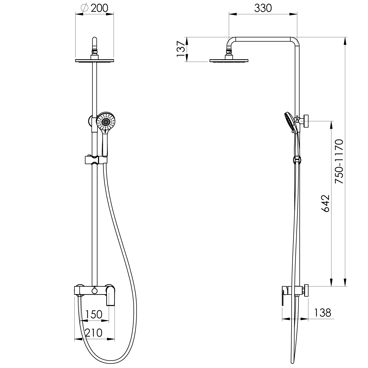 Tuš sistem Voxort Tea, Gun Ash
