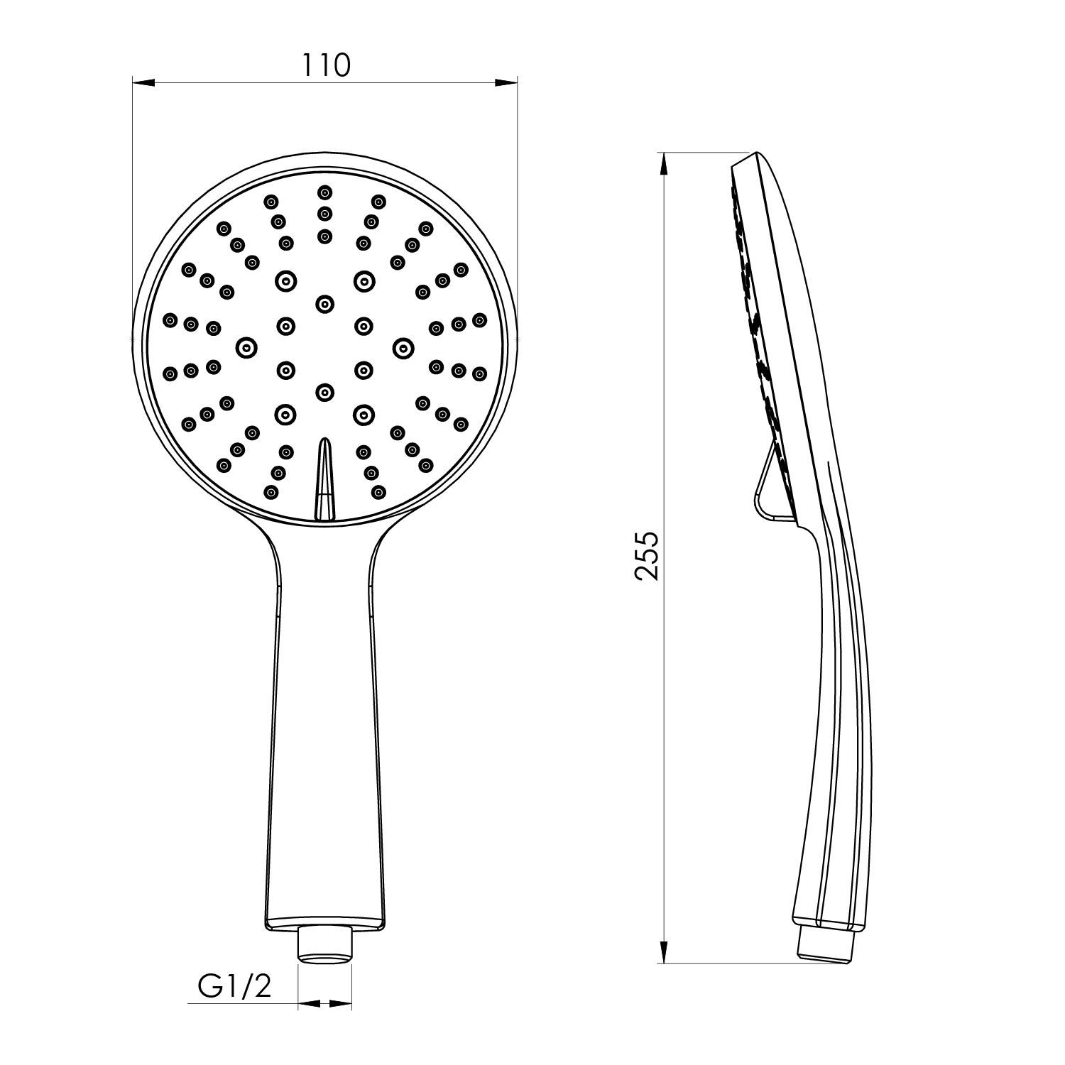 Tuš set Voxort Cora, 5 funkcije, crijevo tuša PVC 150 cm