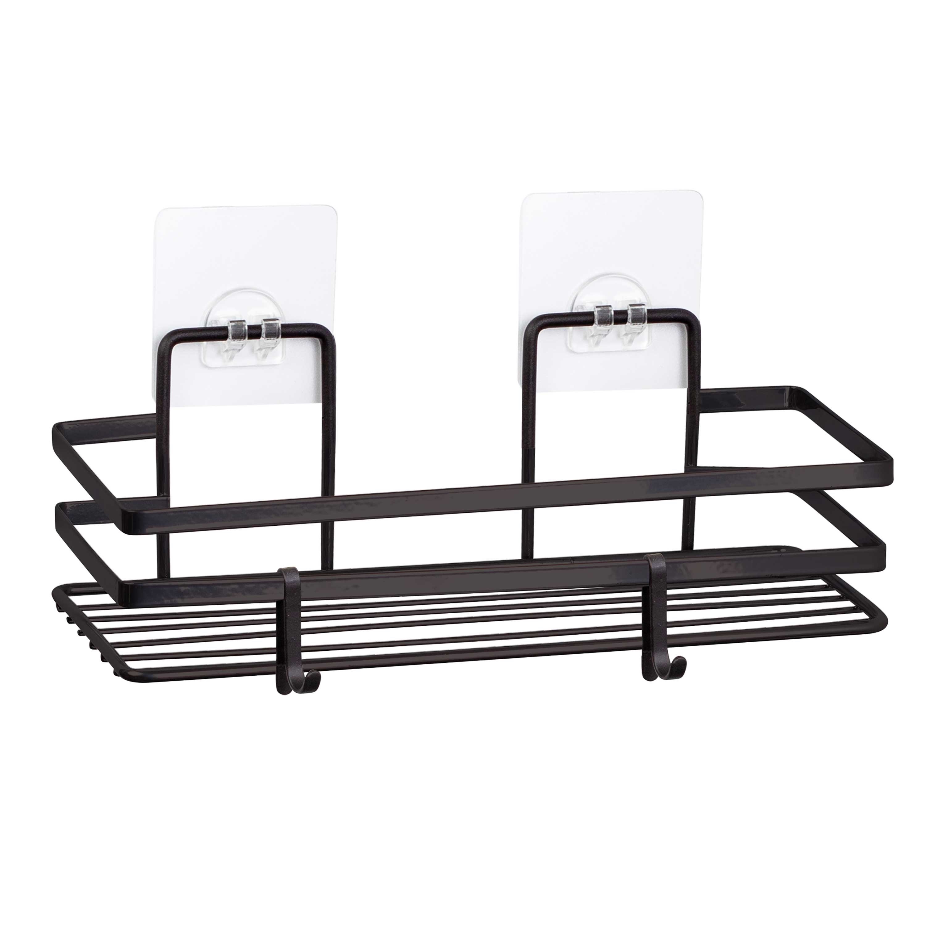 Polica Voxort Mia, četvrtasta, crna, 13x9x30 cm