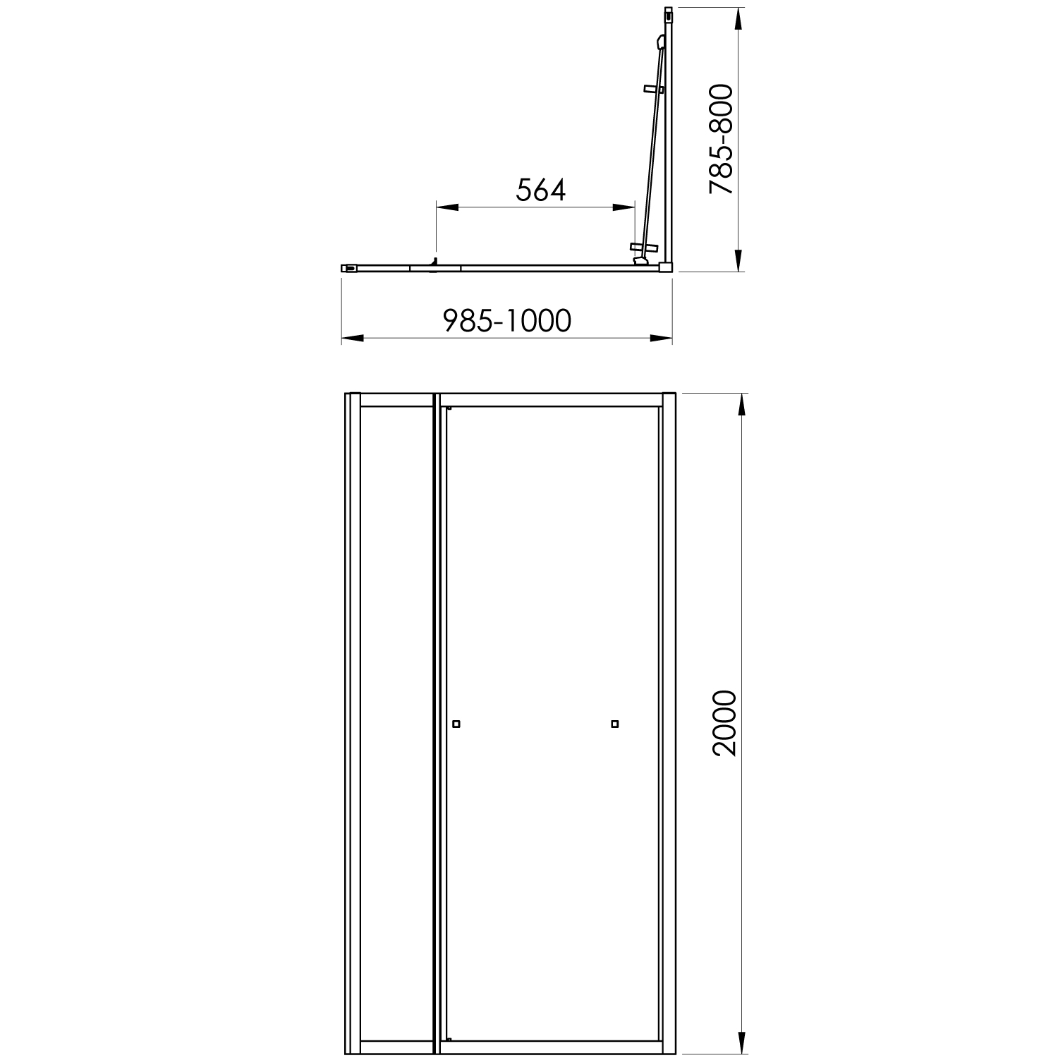 Tuš kabina pravokutna Voxort Blue Premium Fly E, 100x80, prozirno/krom