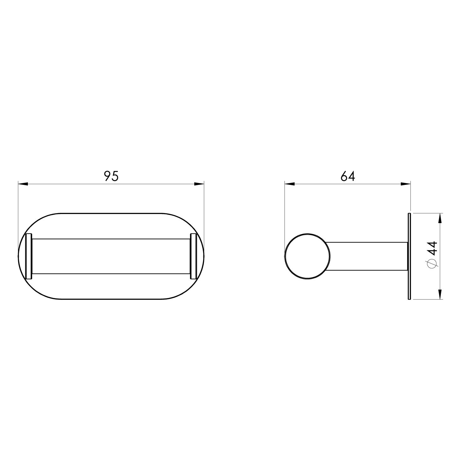 Vješalica Voxort 3000, 2/1, crna, zidna,  samoljepljiva