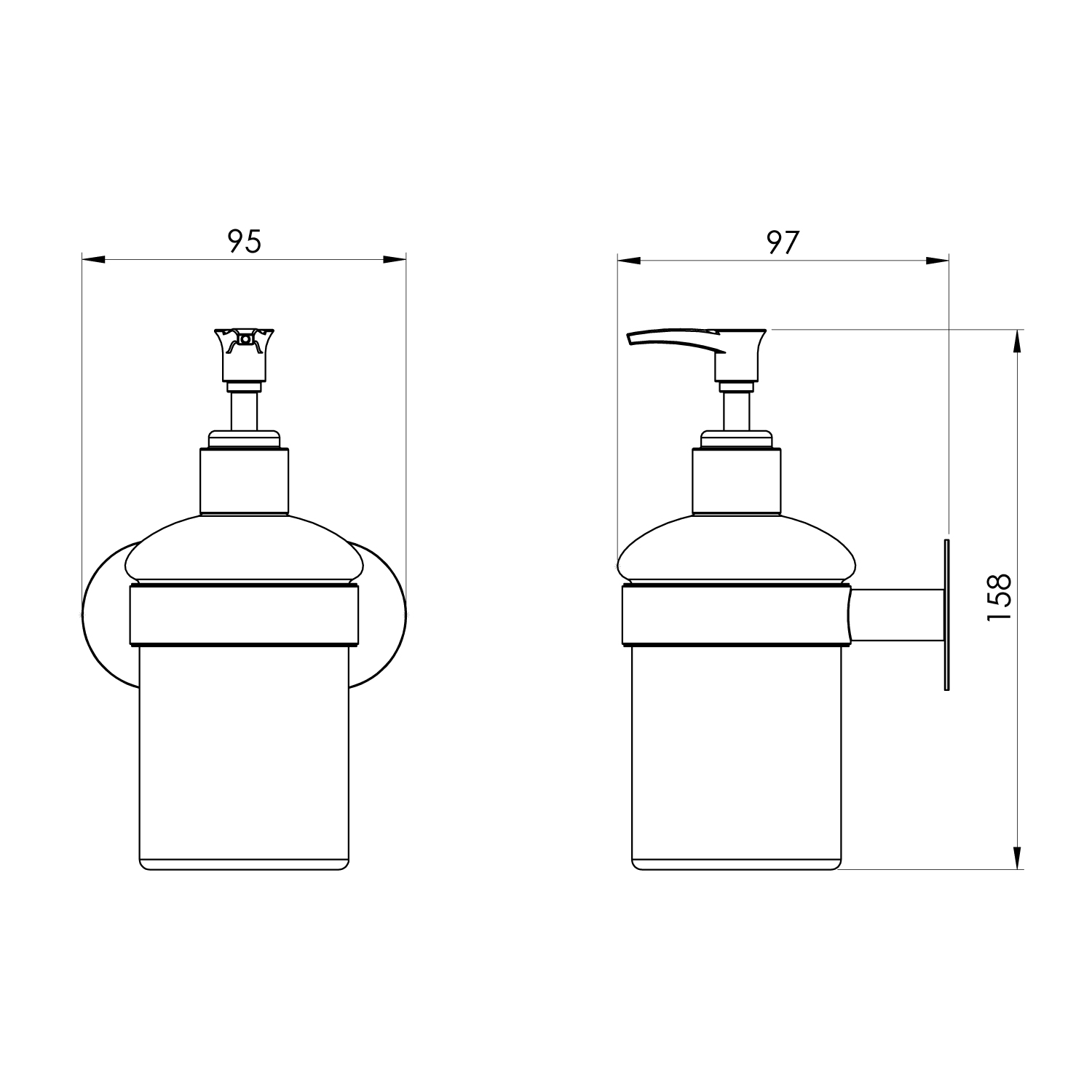 Dozator sapuna Voxort 3000, crni, zidni, samoljepljivi