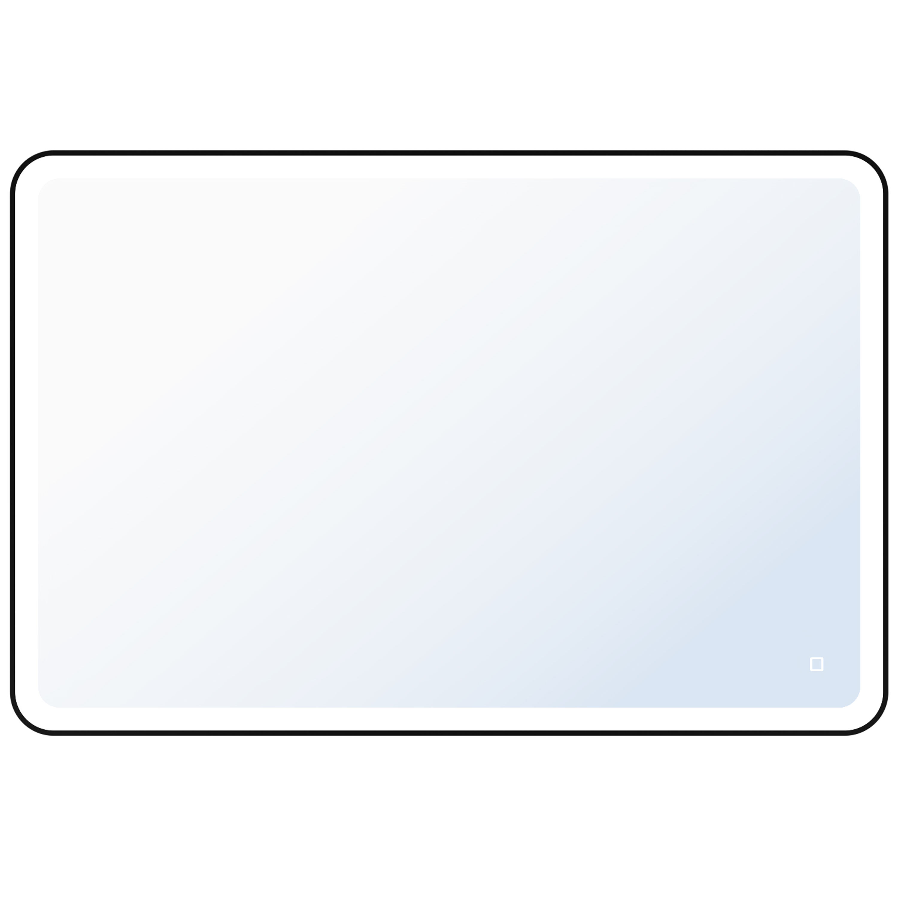 Ogledalo s LED rasvjetom Concepto+ Nely Black Touch, 80x120 cm, crna