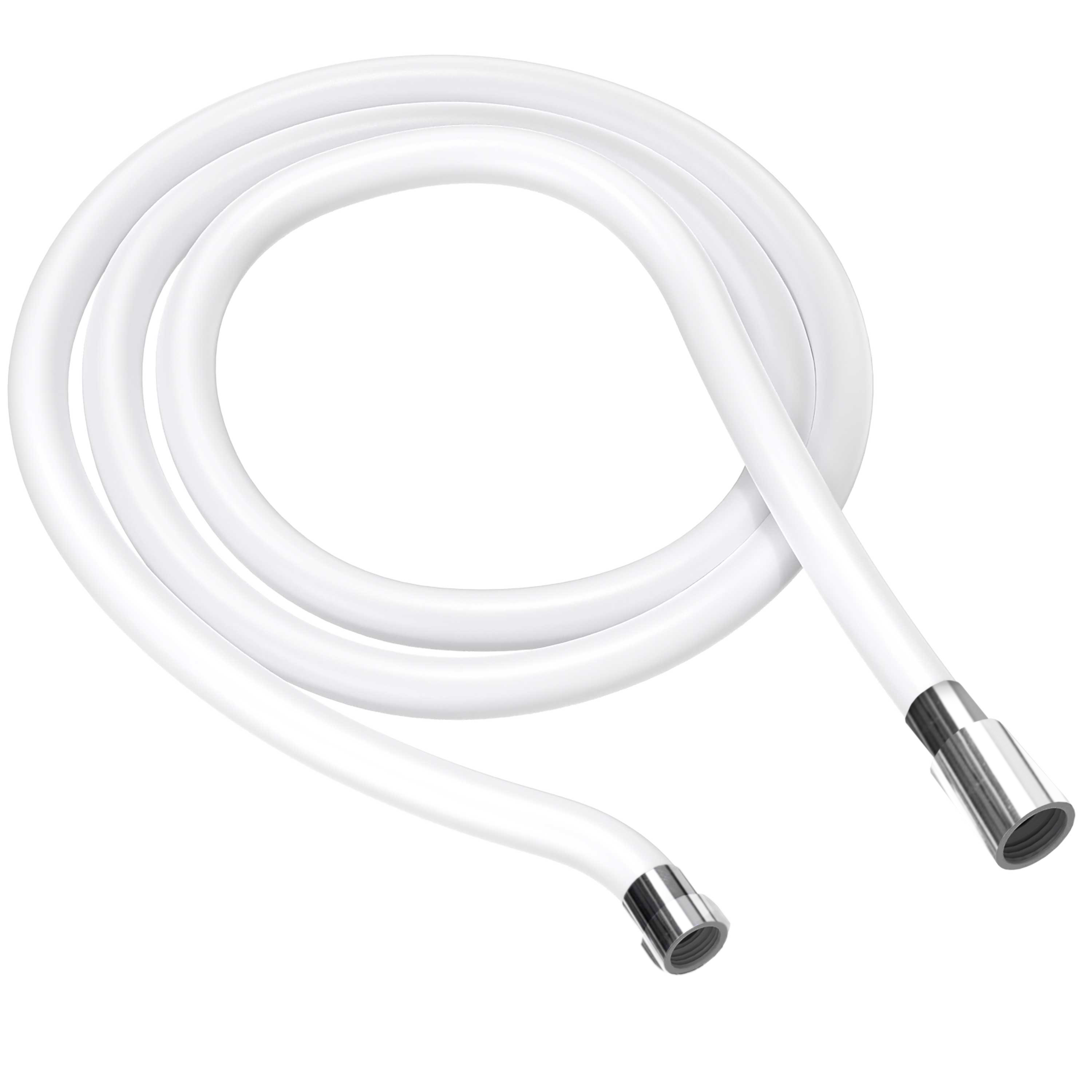 Tuš crijevo Voxort, blister, 150 cm,  silikon, anti-twist, bijela