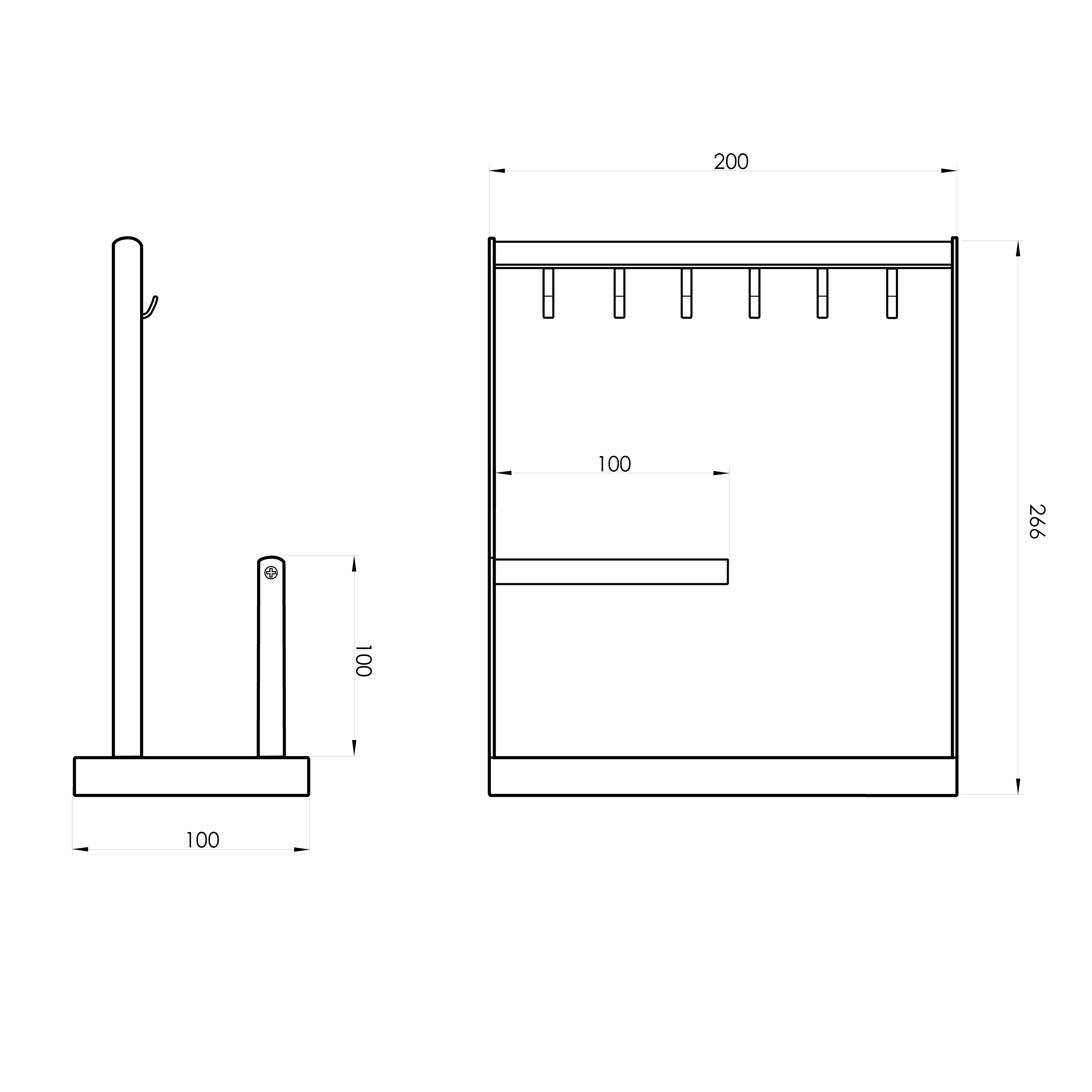 Stalak za nakit Voxort Sandy, mat crni